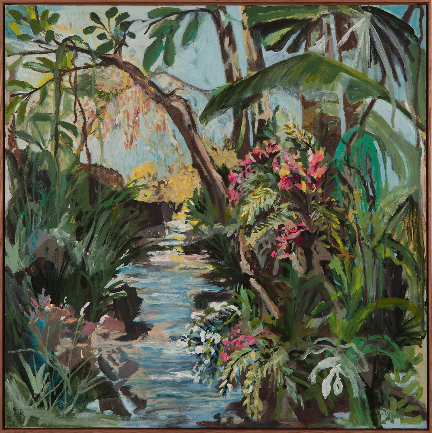 Palmwoods creek, 93cm x 93cm, (Sold)