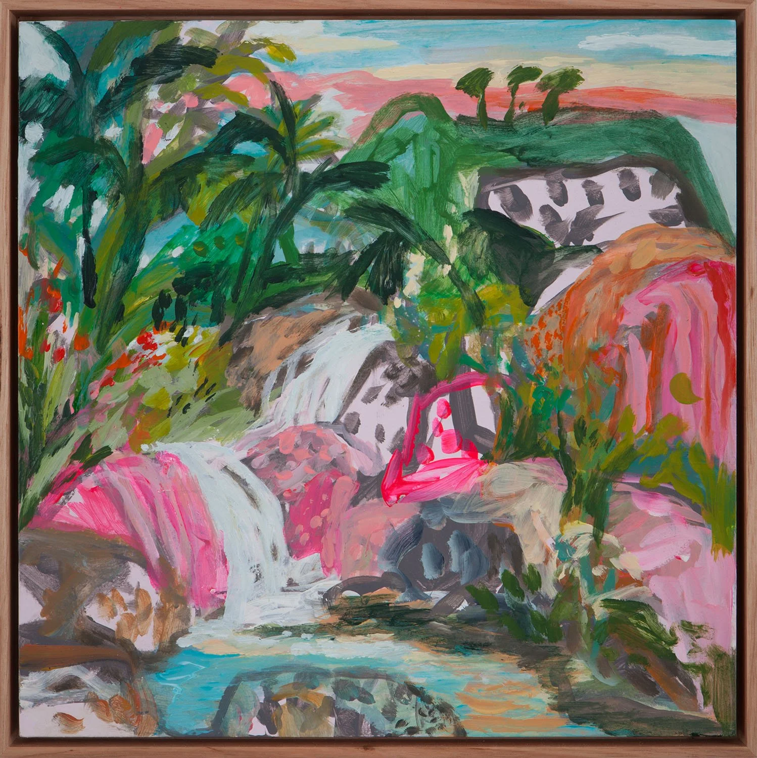 Back yard creek, 40cm x 40cm (Sold)