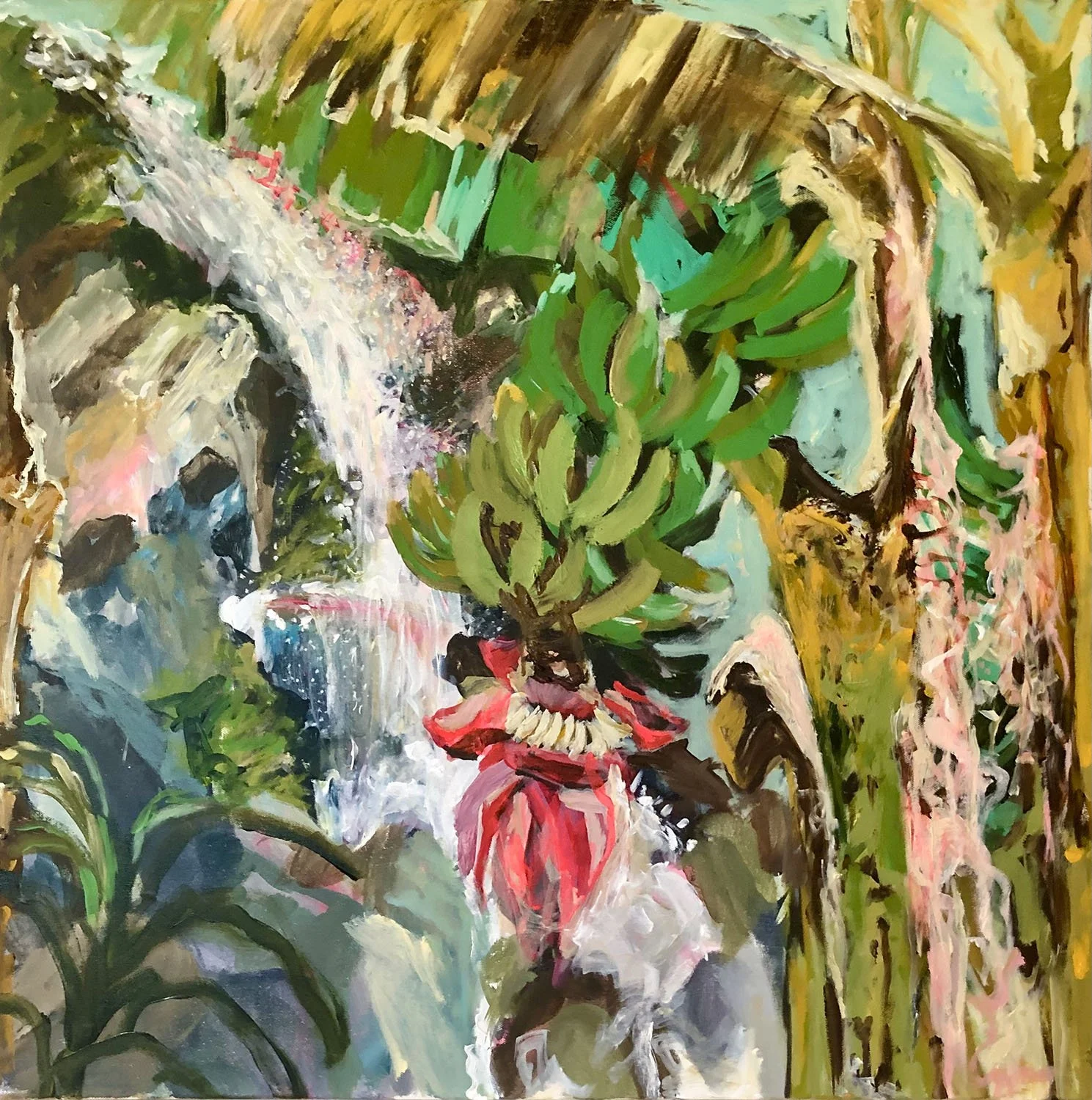 Palmwoods bananas, 75cm x 75cm, (Sold)