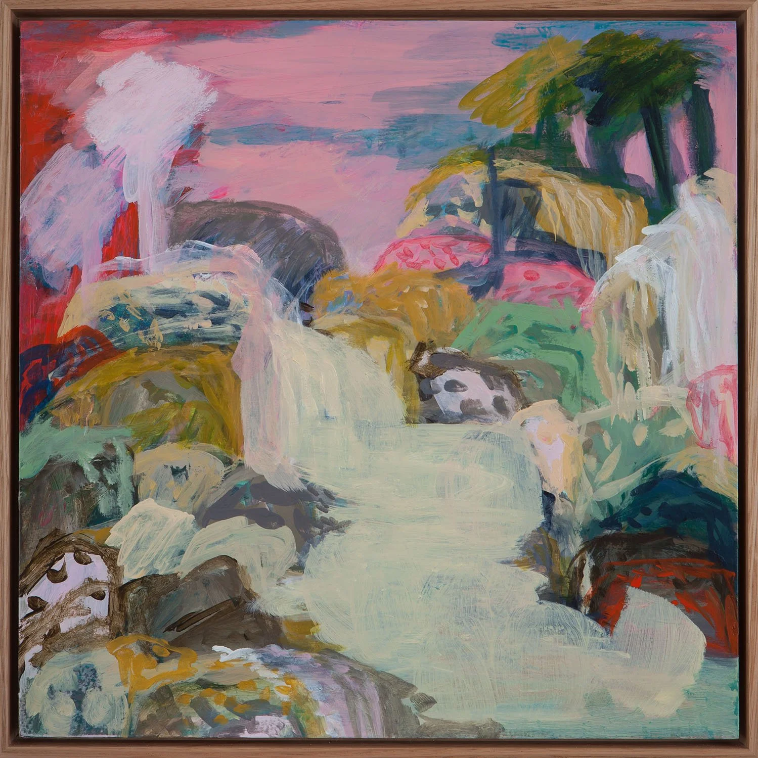 Backyard creek, 40cm x40cm, (Sold)