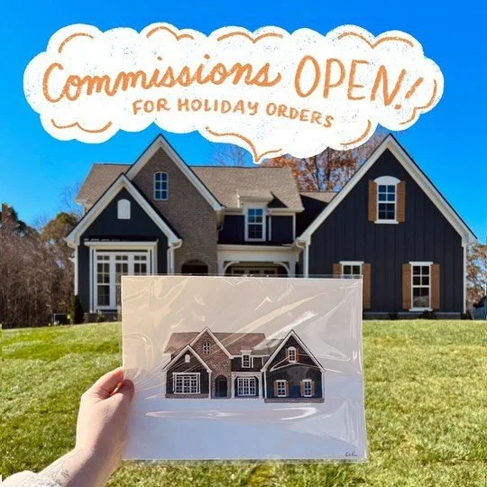 Opening a few spots for house portraits before the holidays! These bring me so much joy and are a blast to do. (They also make excellent gifts ☺️) Let&rsquo;s create something!