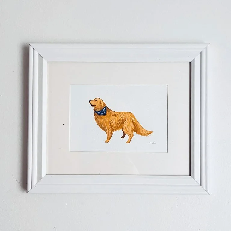 Testing out a new pet portrait style on the goodness boy who ever lived. 🥹🐶

#dogpainting #petportrait #illustration #gouache #watercolor #dogillustration