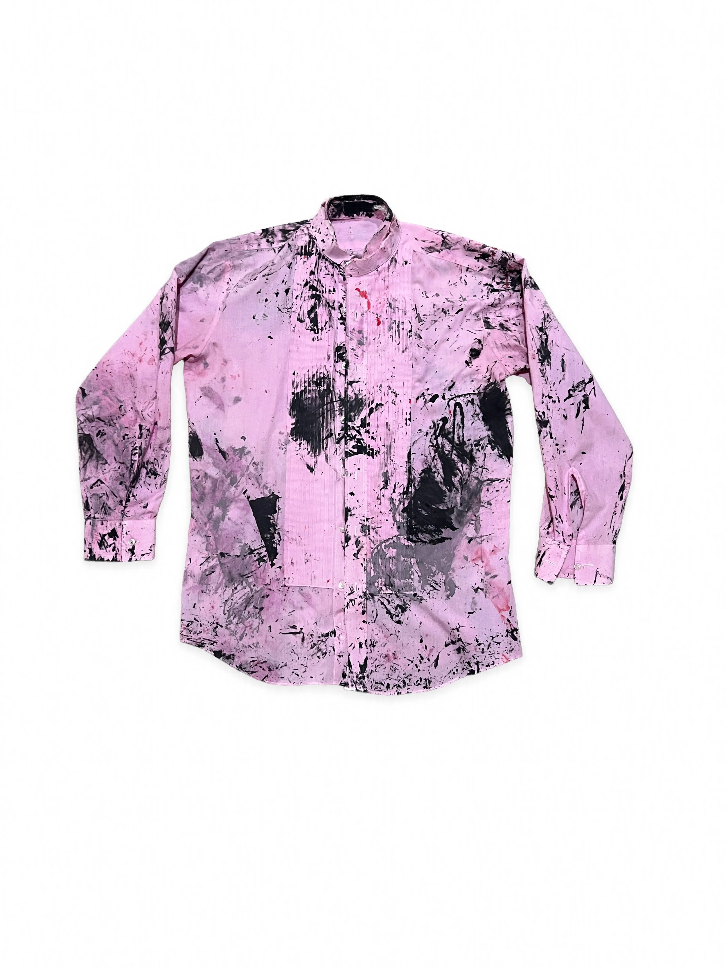 Hand Painted Pink Button Down