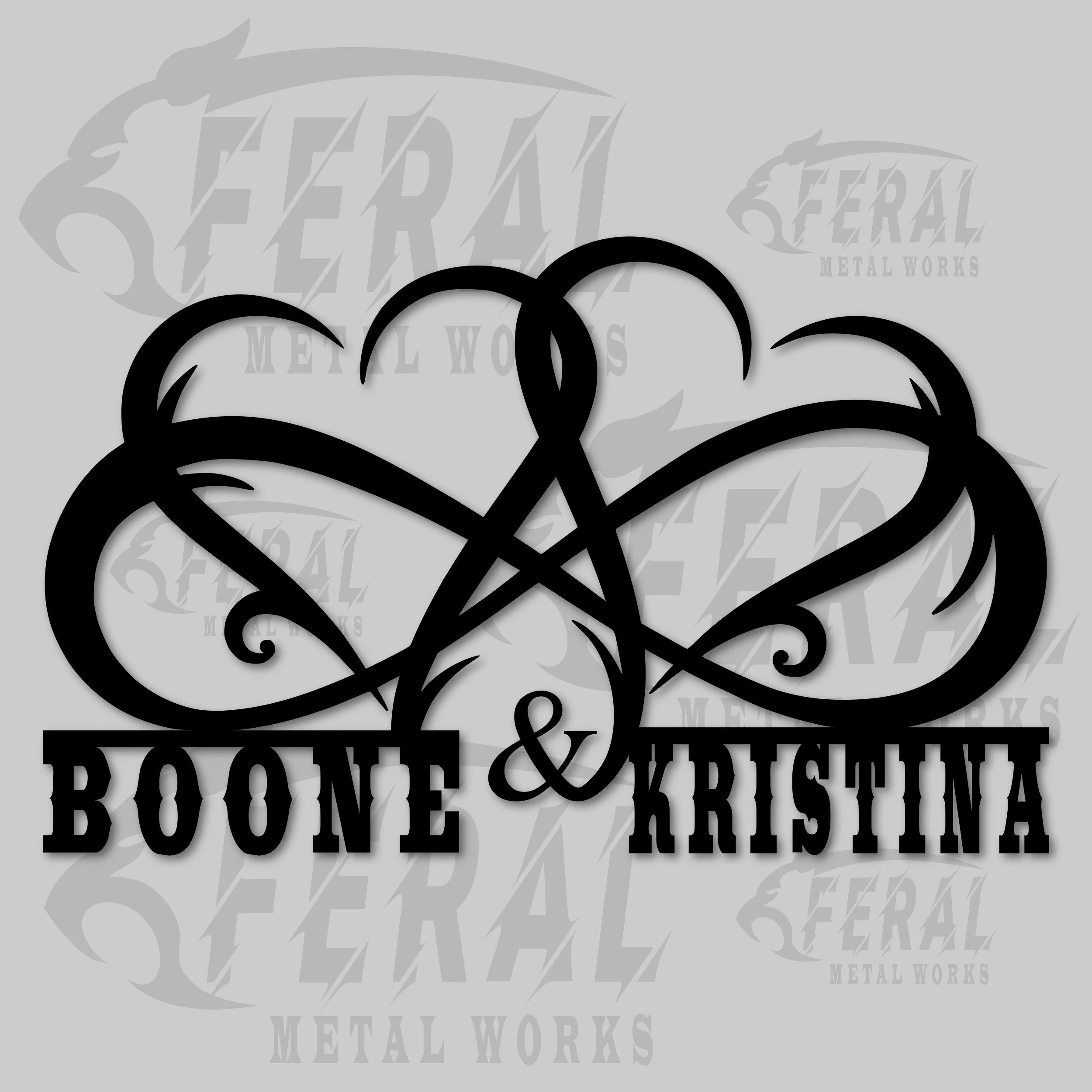 Personalized Infinity Hearts — feralmetalworks