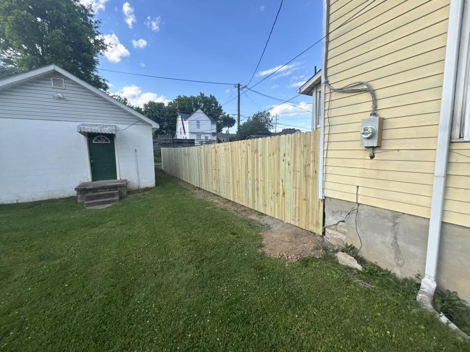 wooden privacy fence