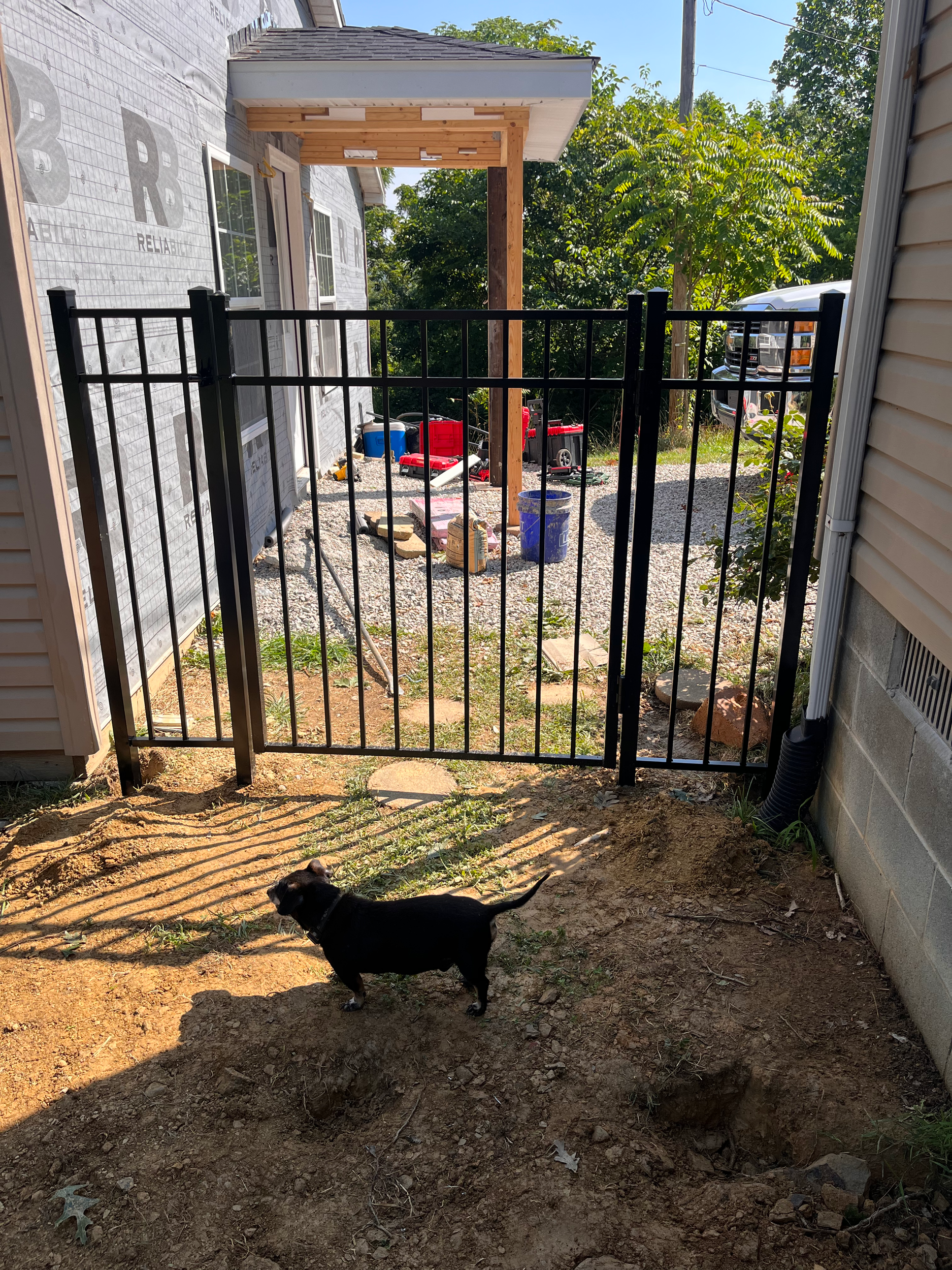 decorative aluminum black gate