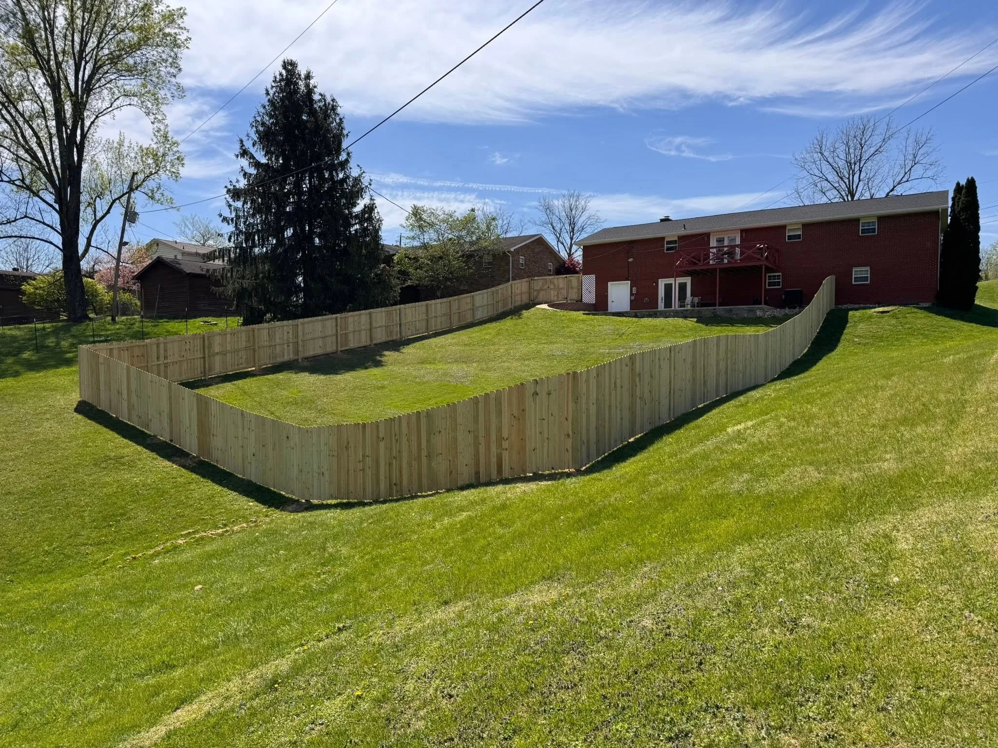 Wooden residential privacy fe