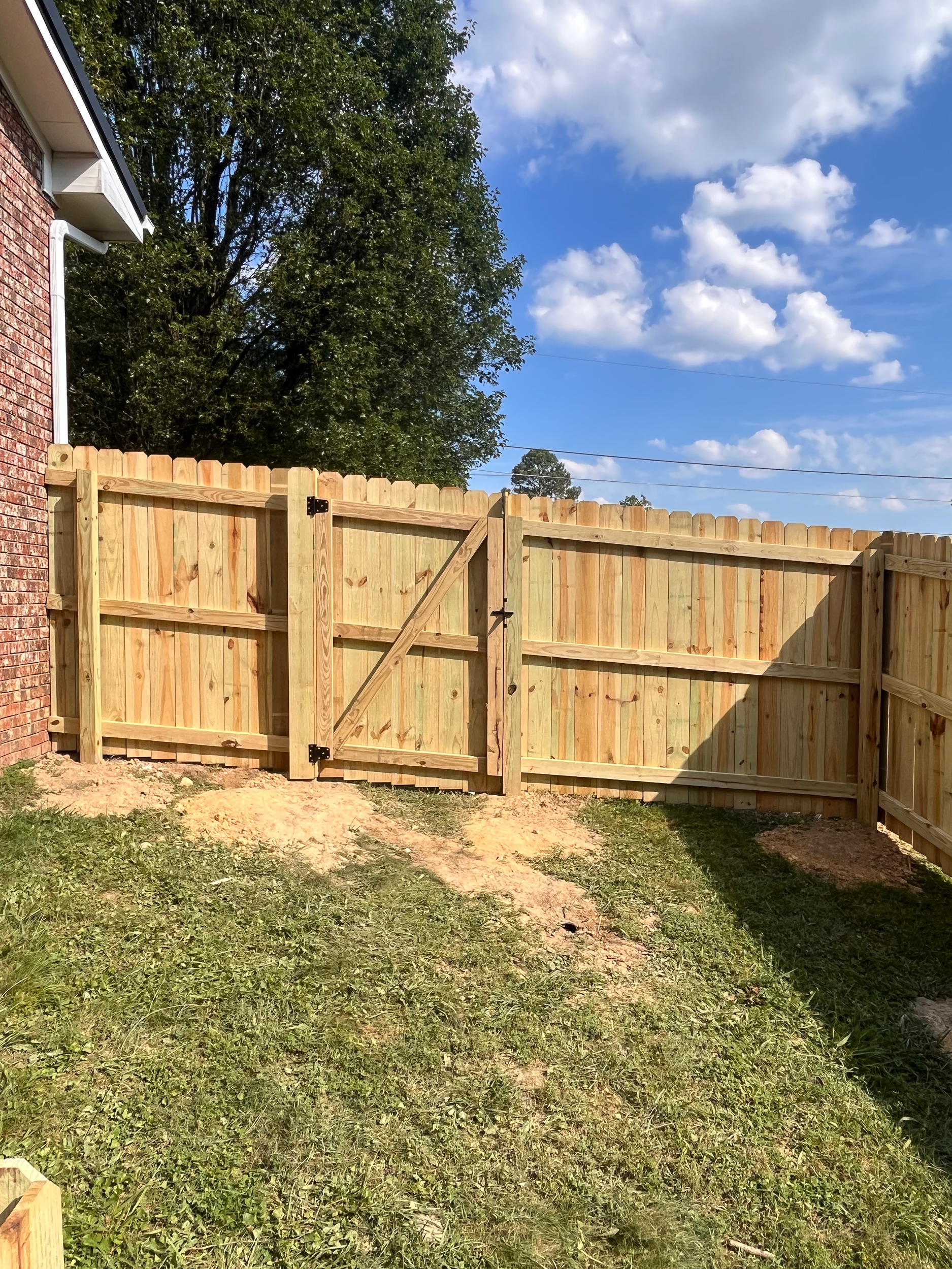 residential wooden privacy fence