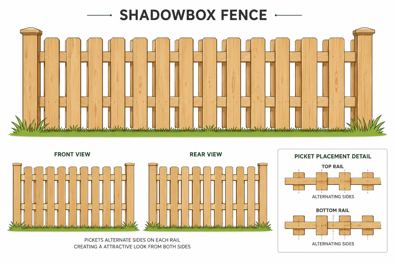 shadowbox wooden fence