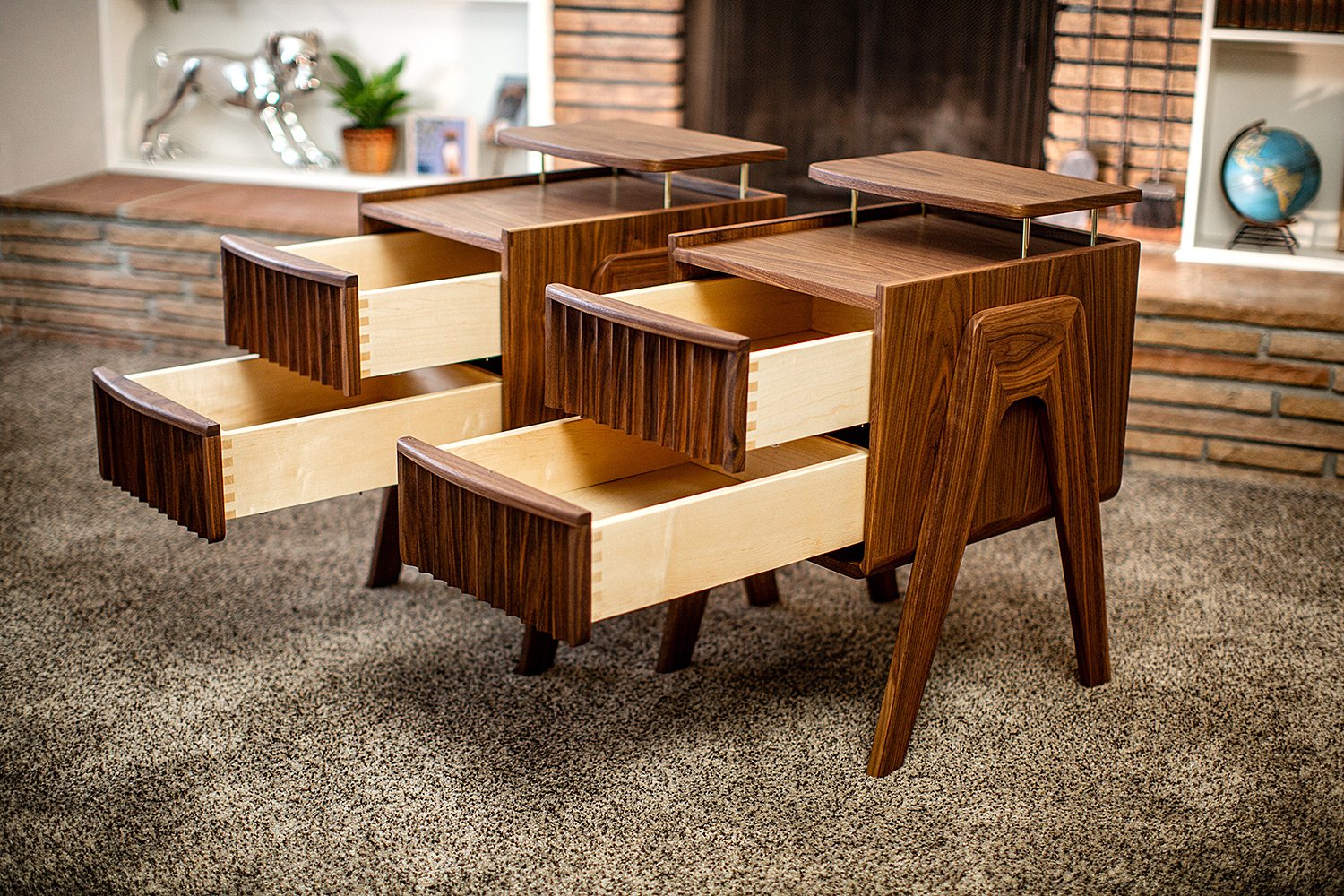 Handmade Furniture Modern Bedside Tables with Soft Close Drawers