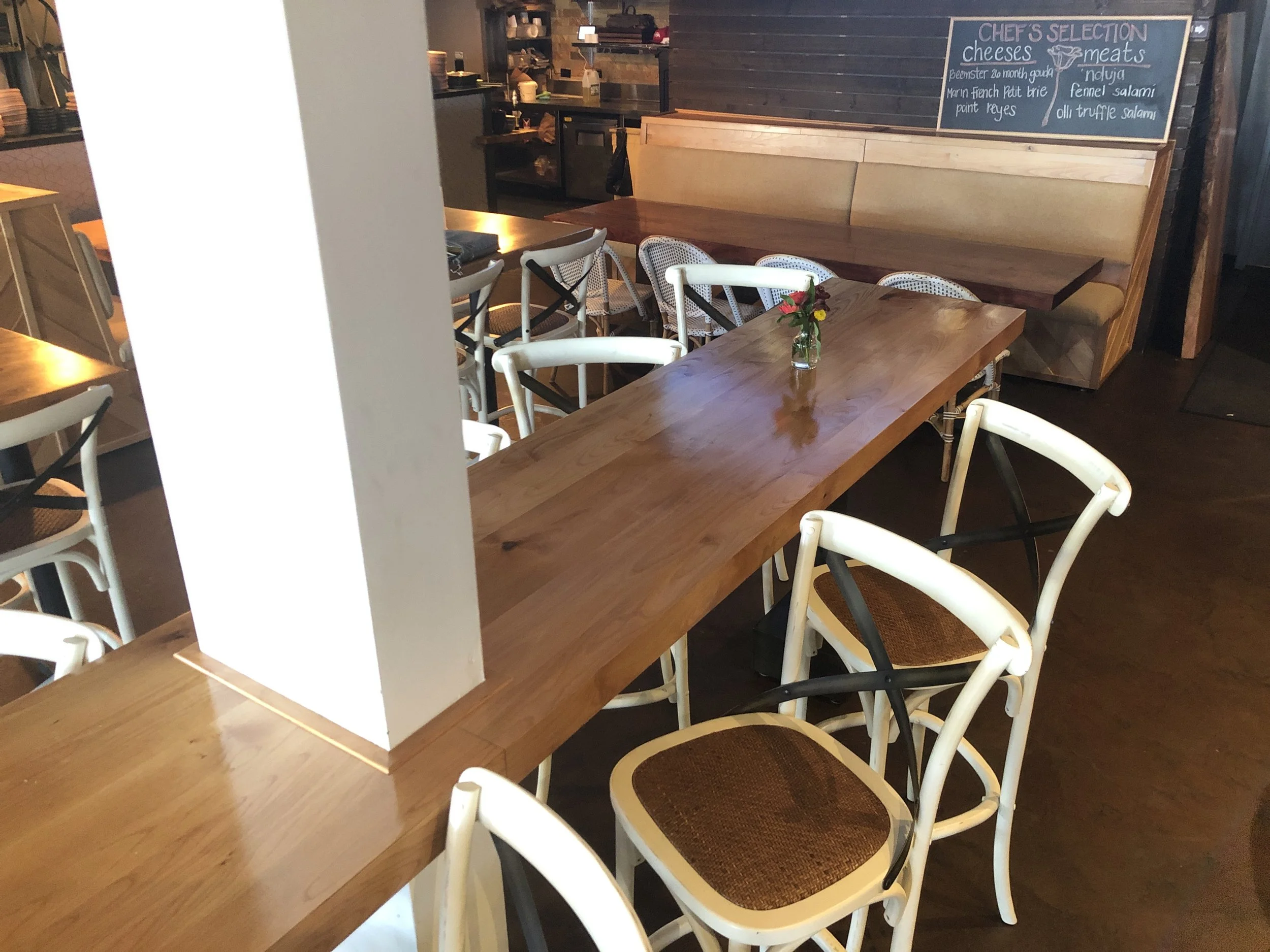 Column Wrapped Restaurant Table