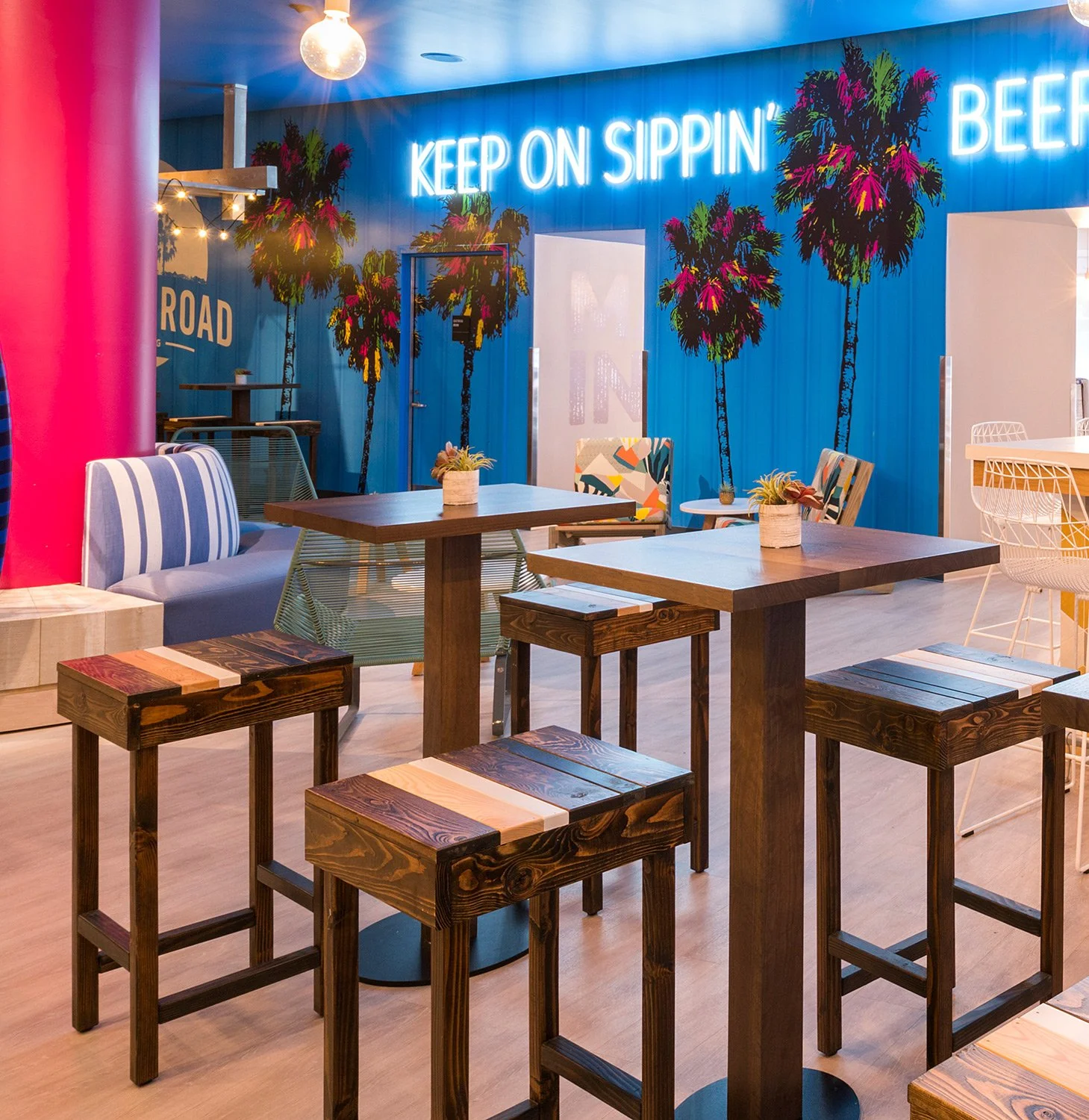 Golden Road Brewery Crypto.com Arena Handmade Barstools