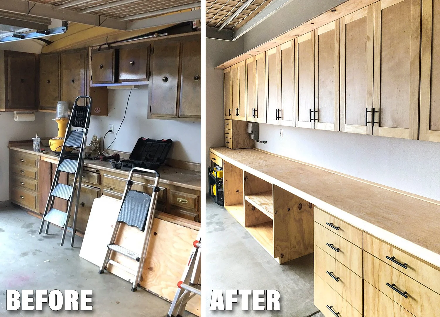 before and after garage makeover example