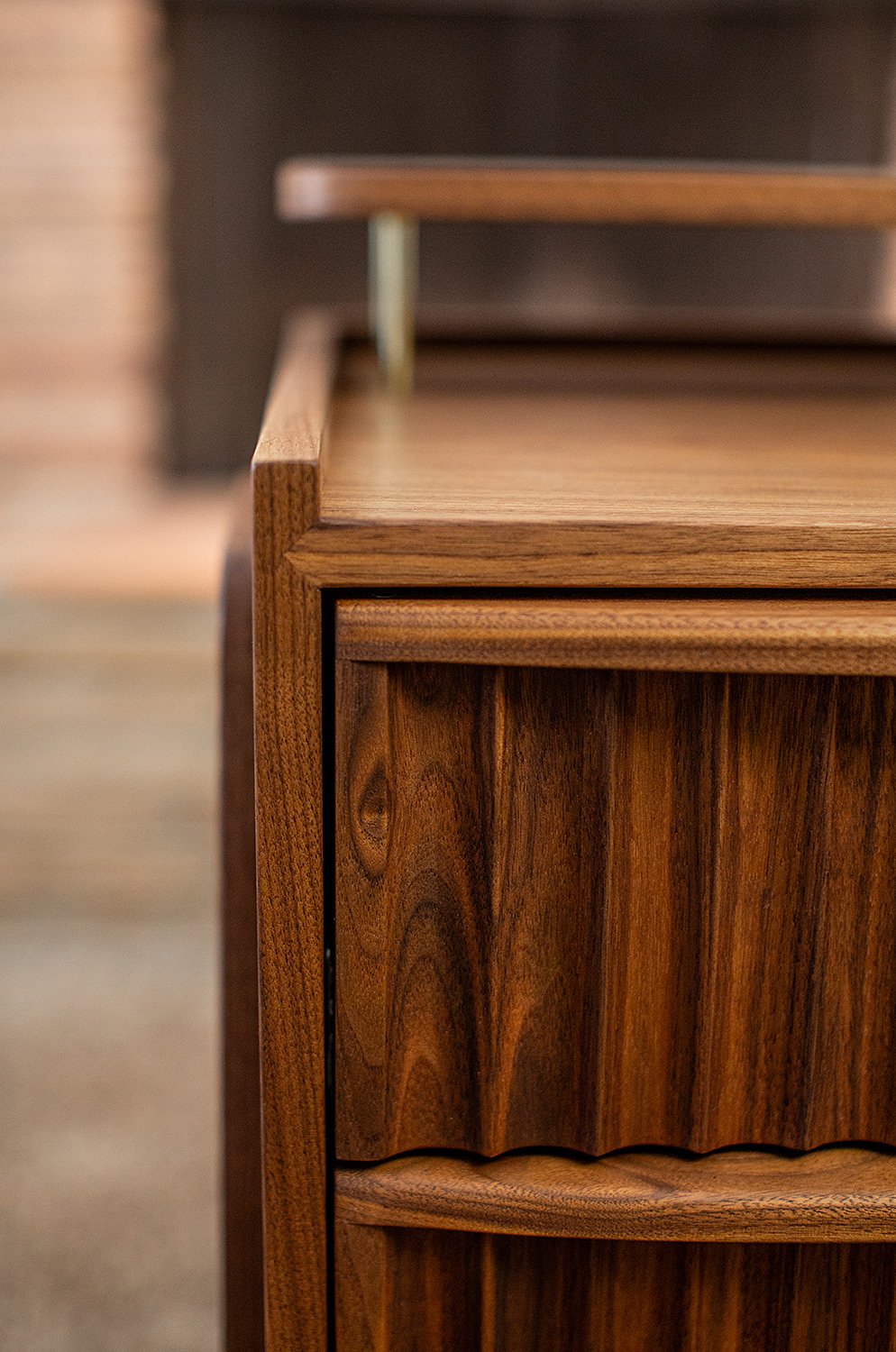 Modern Bedside Tables in Walnut - San Diego Handcrafted Local Maker