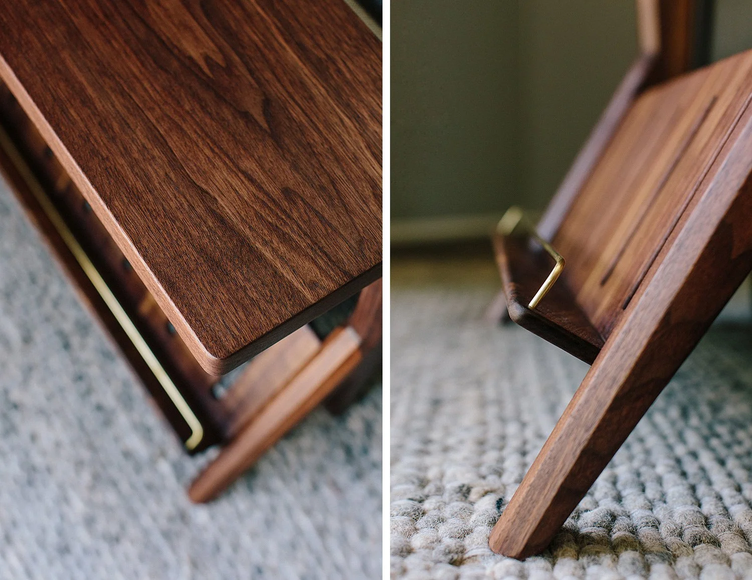mid century modern inspired side table with magazine storage - Zelo Side Table - Stuff Seth Makes