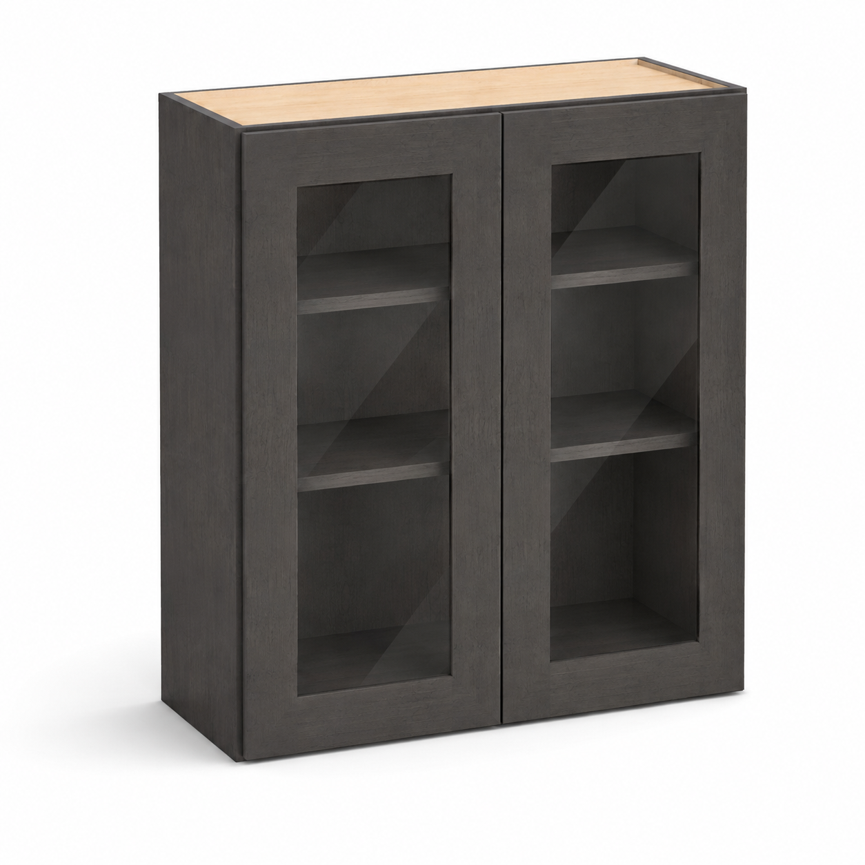 Wall Cabinets with Glass Double Door (Shaker)