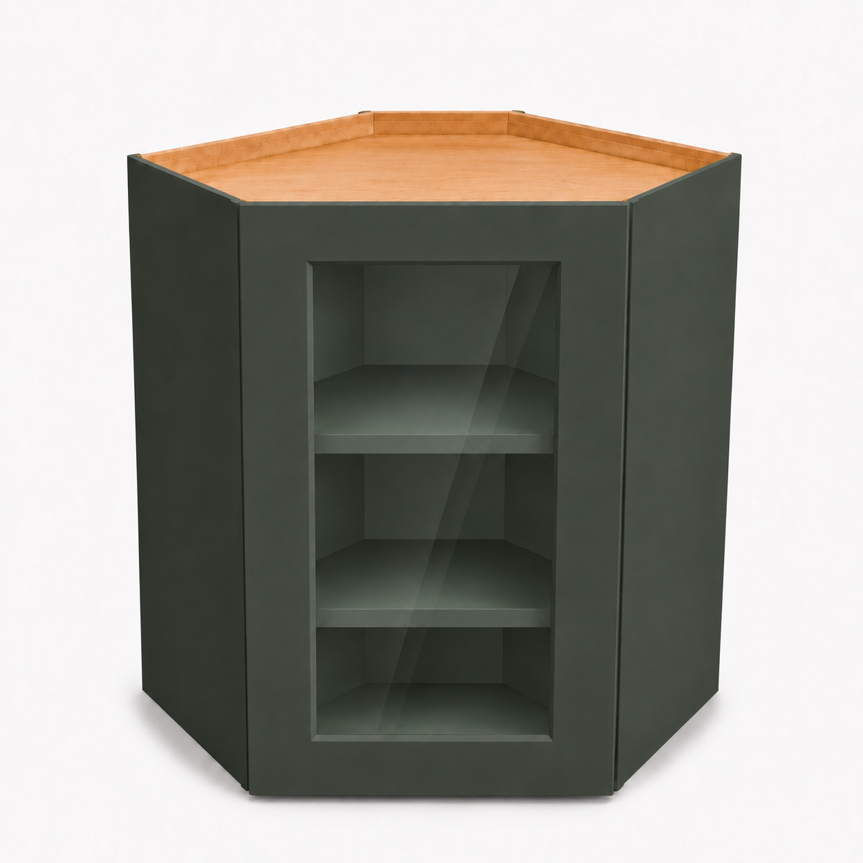 Wall Diagonal Corner Cabinet (Fitted for Glass)