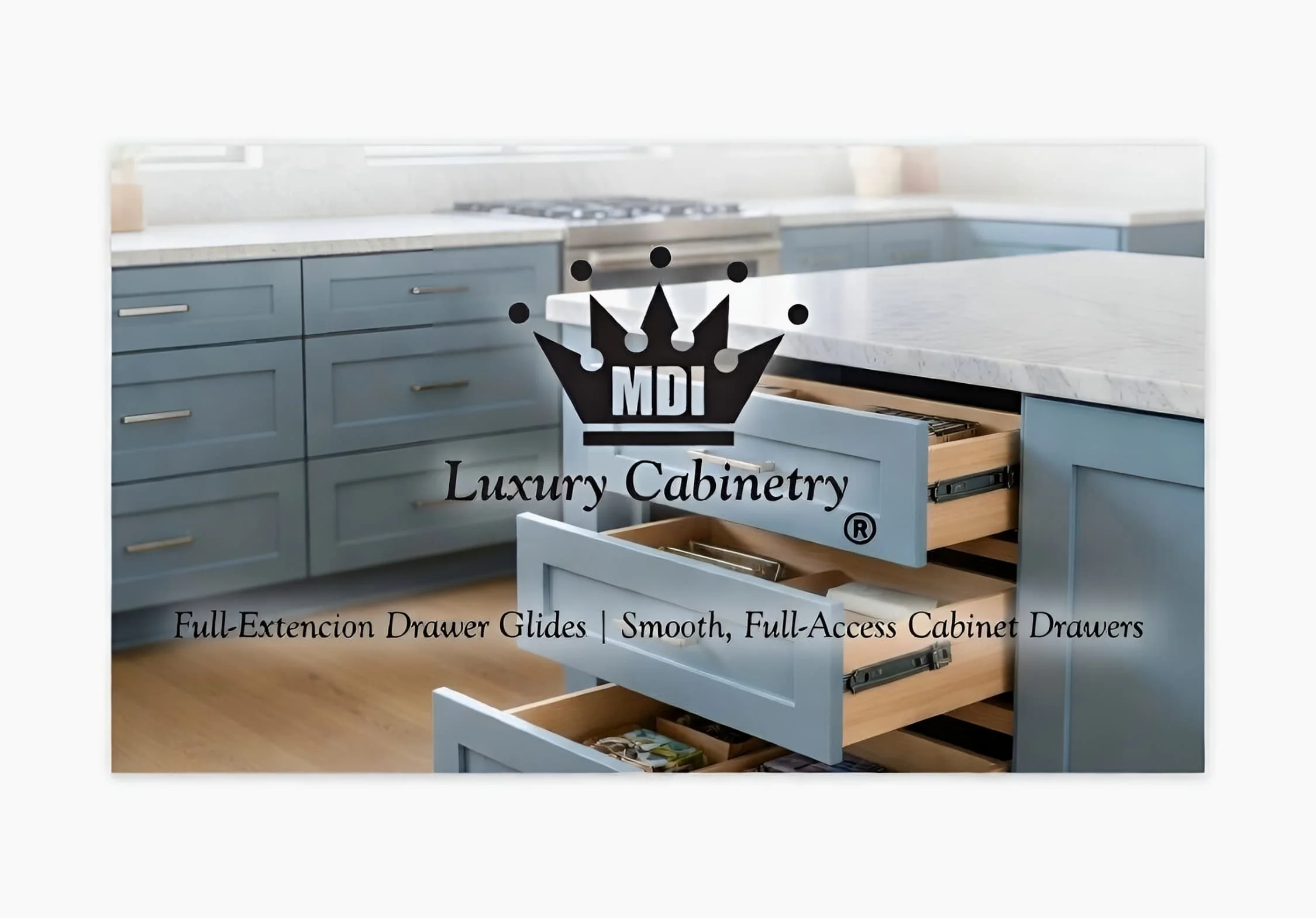 MDI Luxury Cabinetry - Full-Extension Drawer Glides | Smooth, Full-Access Cabinet Drawers
