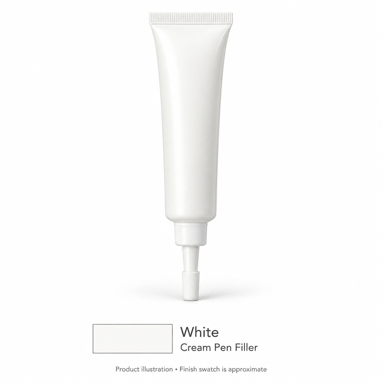 Signature Shaker Cream Pen Filler for White; neutral product illustration with approximate finish swatch