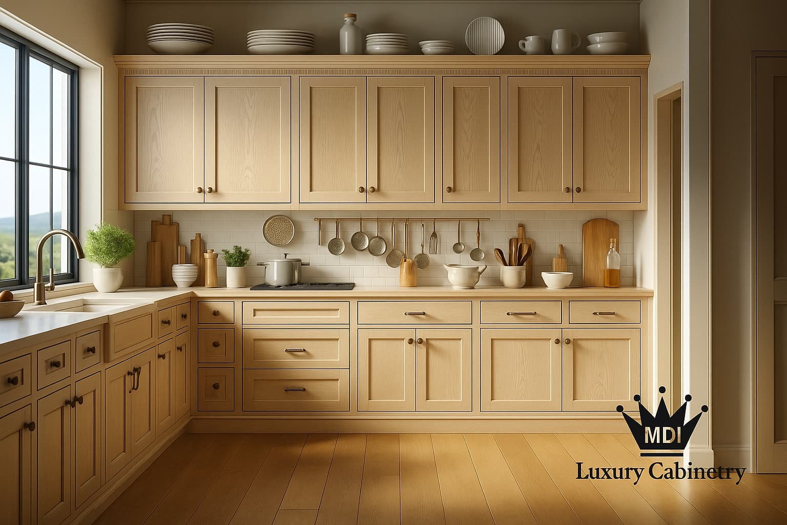 White Oak Shaker Cabinets for Florida Coastal Homes