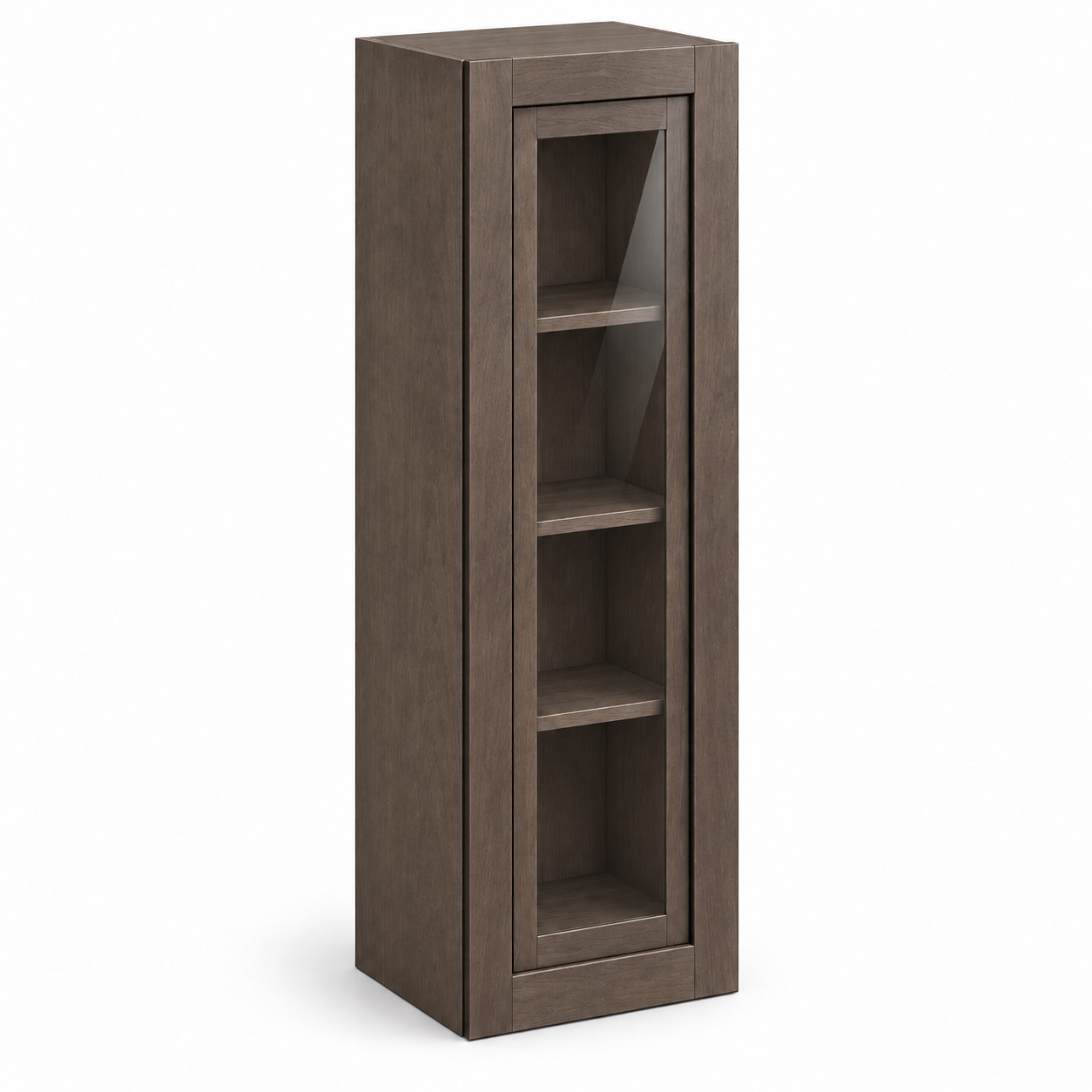 MDI Inset 42 Inch High Single Glass Door Wall Cabinet