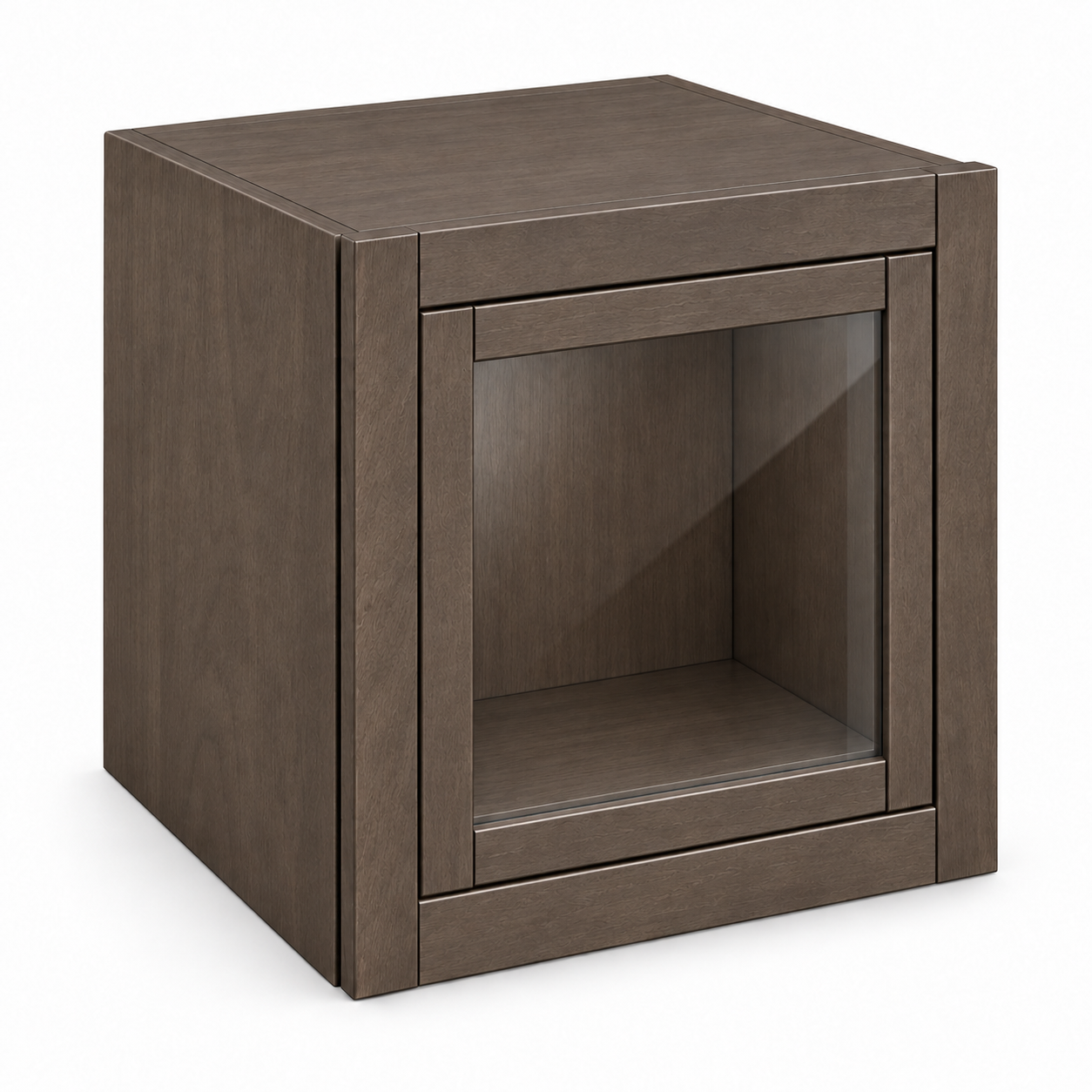 MDI Inset 15 Inch High Single Glass Door Wall Cabinet