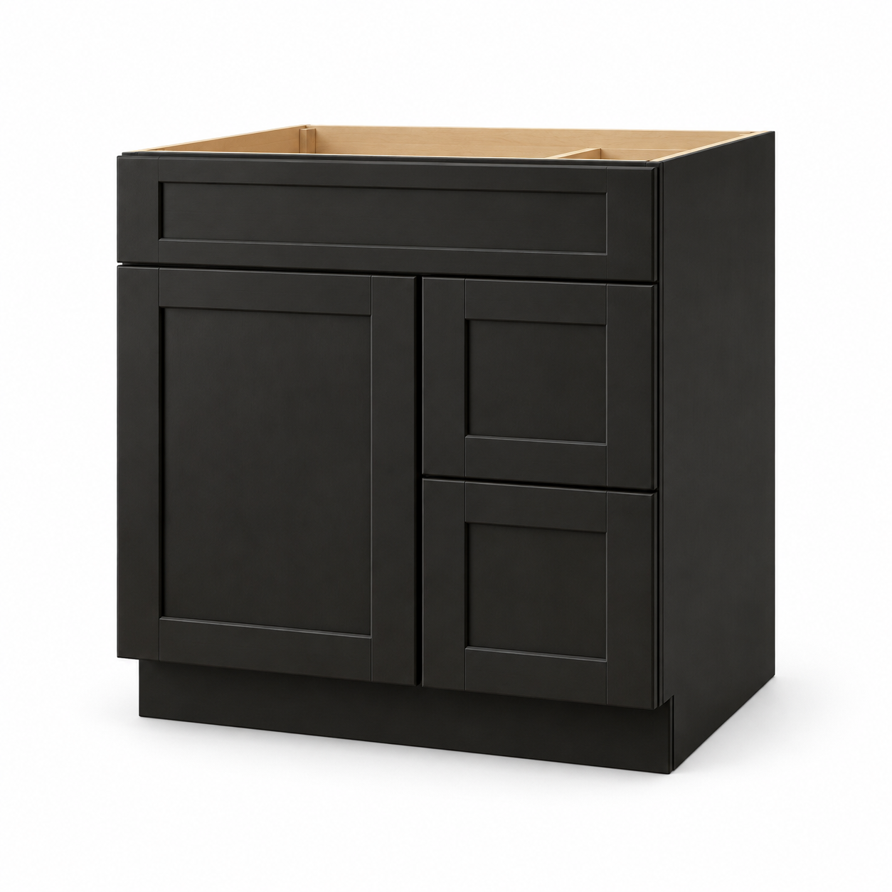 Signature Shaker 30-Inch Vanity Sink Base with Two Drawers on the Right