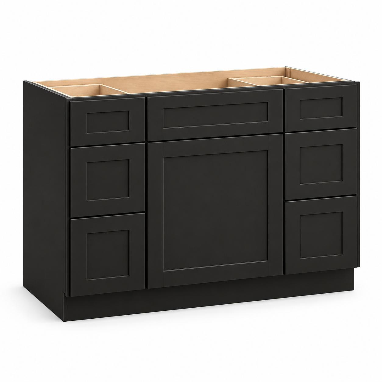 Signature Shaker 42-Inch One-Door Vanity with Six Side Drawers