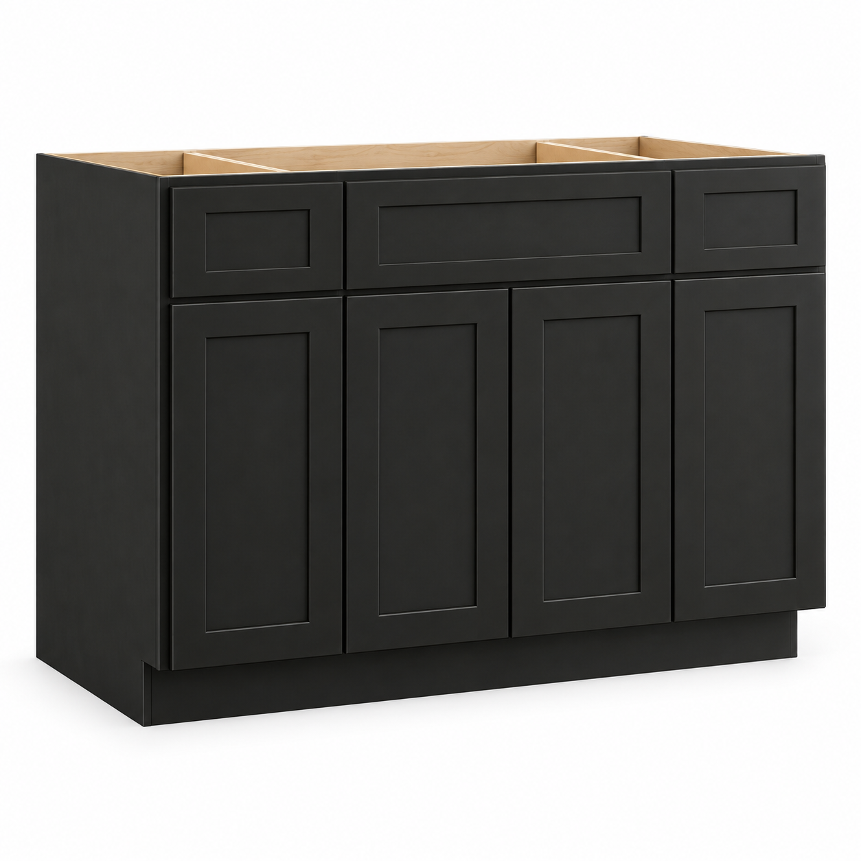 Signature Shaker 48-Inch Four-Door Vanity with Two Small Top Drawers