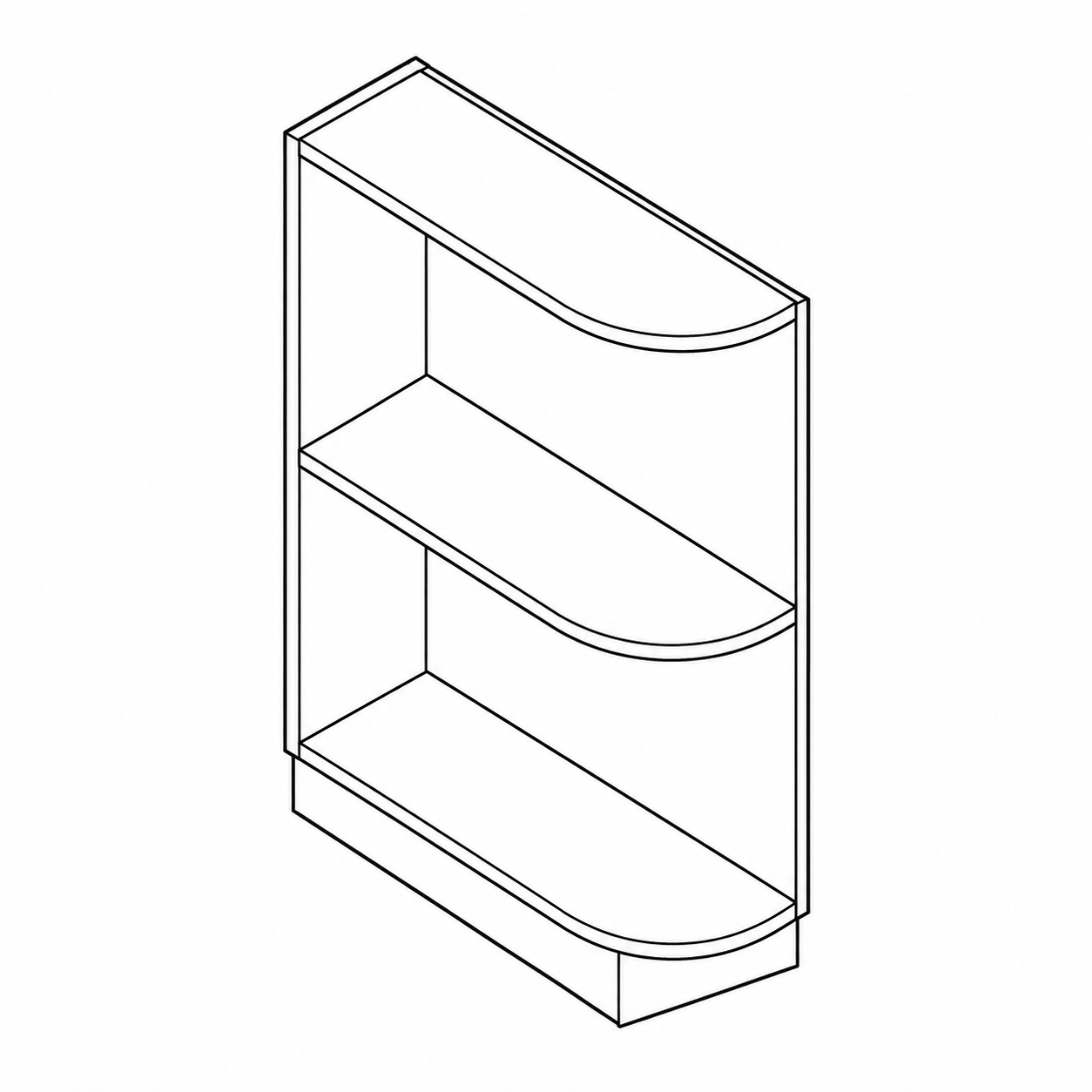 Signature Shaker 9-Inch Base End Open Shelf Cabinet