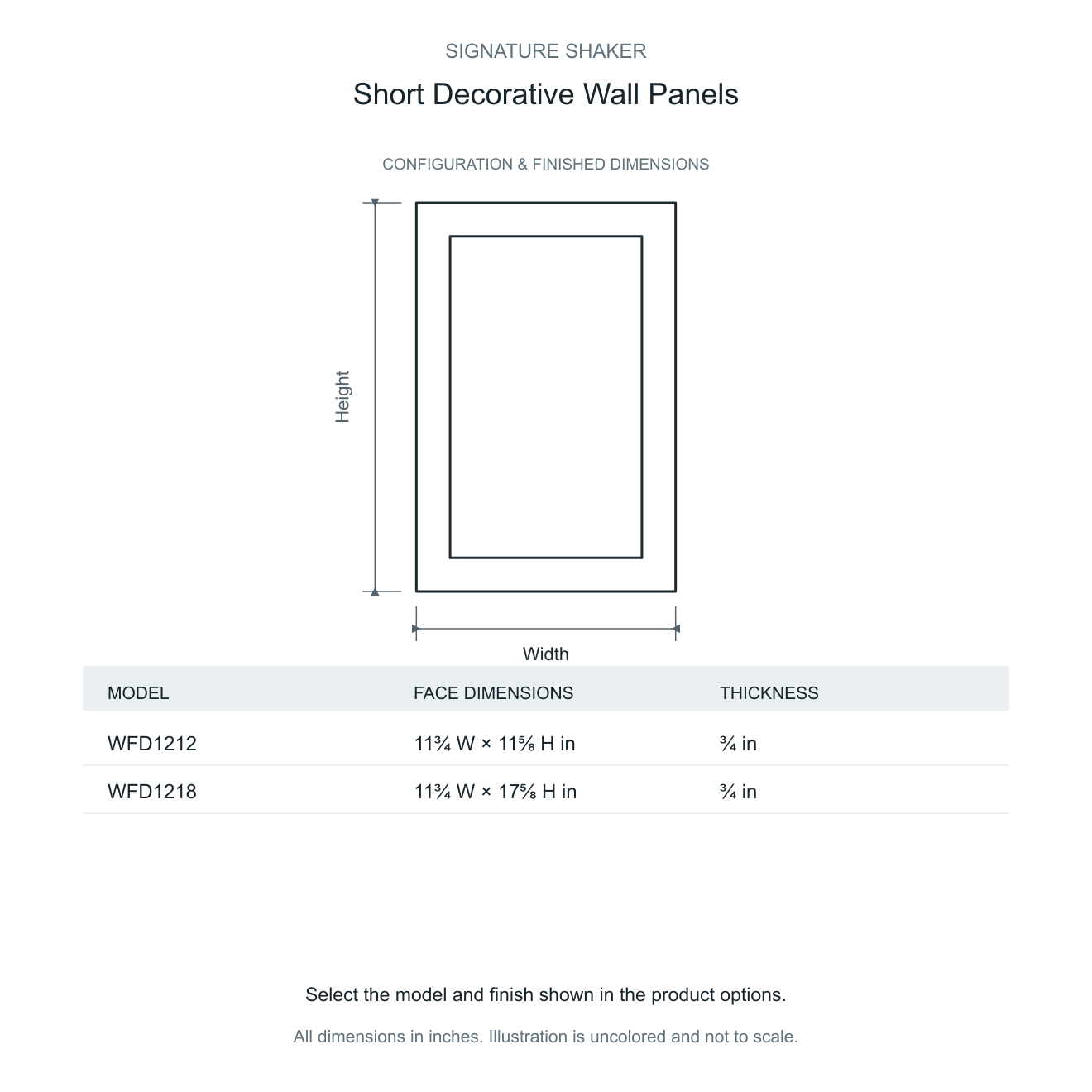 Signature Shaker Short Decorative Wall Panels