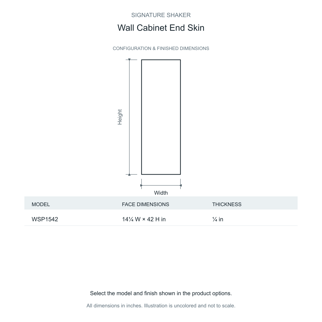 Signature Shaker Wall Cabinet End Skin