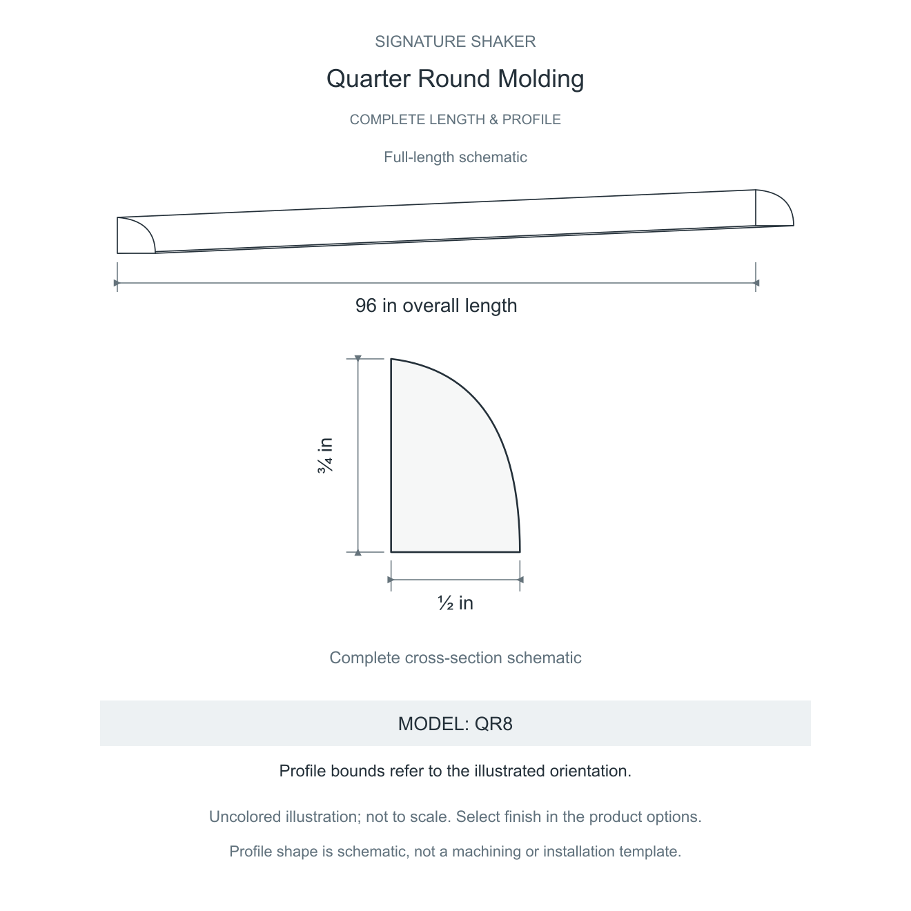 Signature Shaker Quarter Round Molding