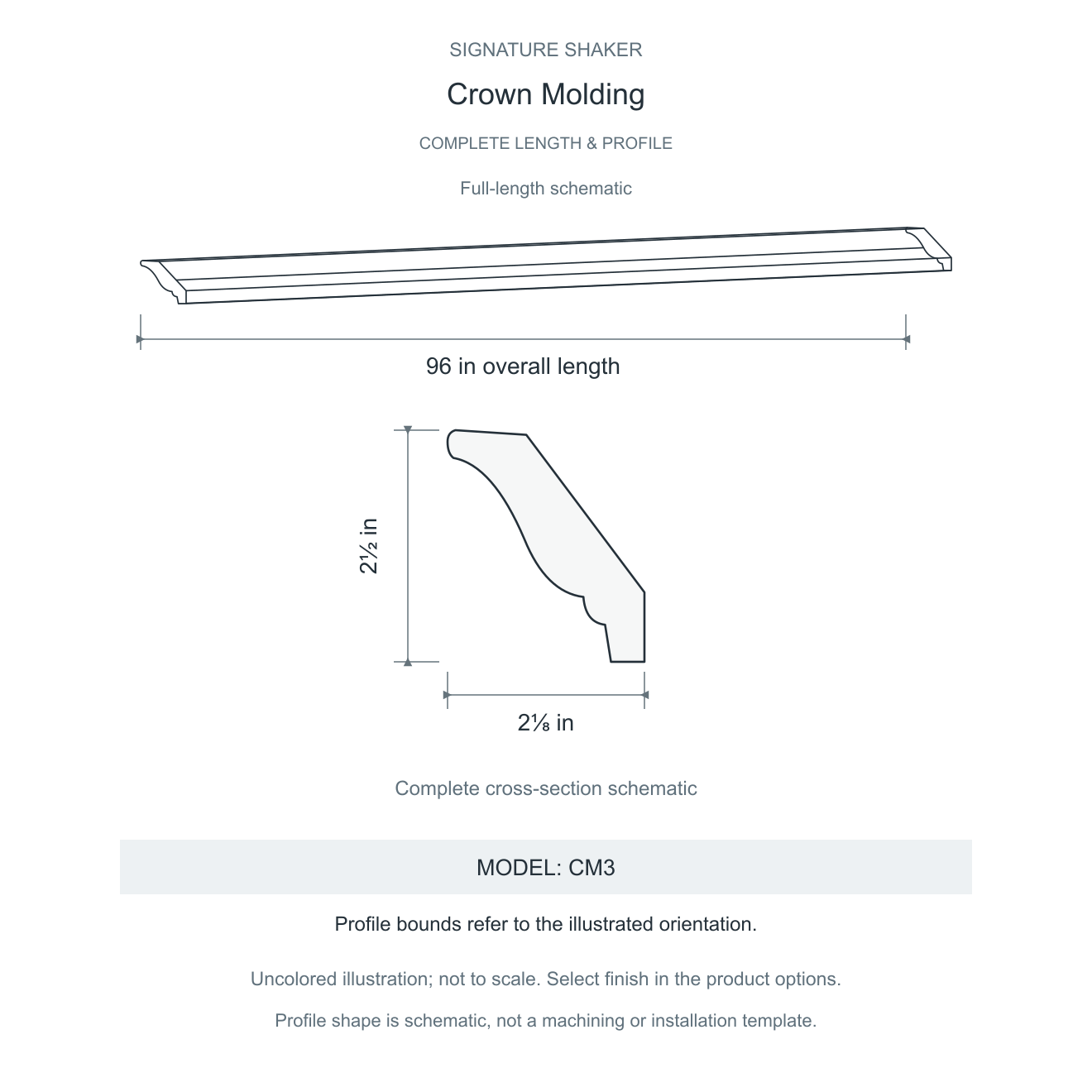 Signature Shaker Crown Molding