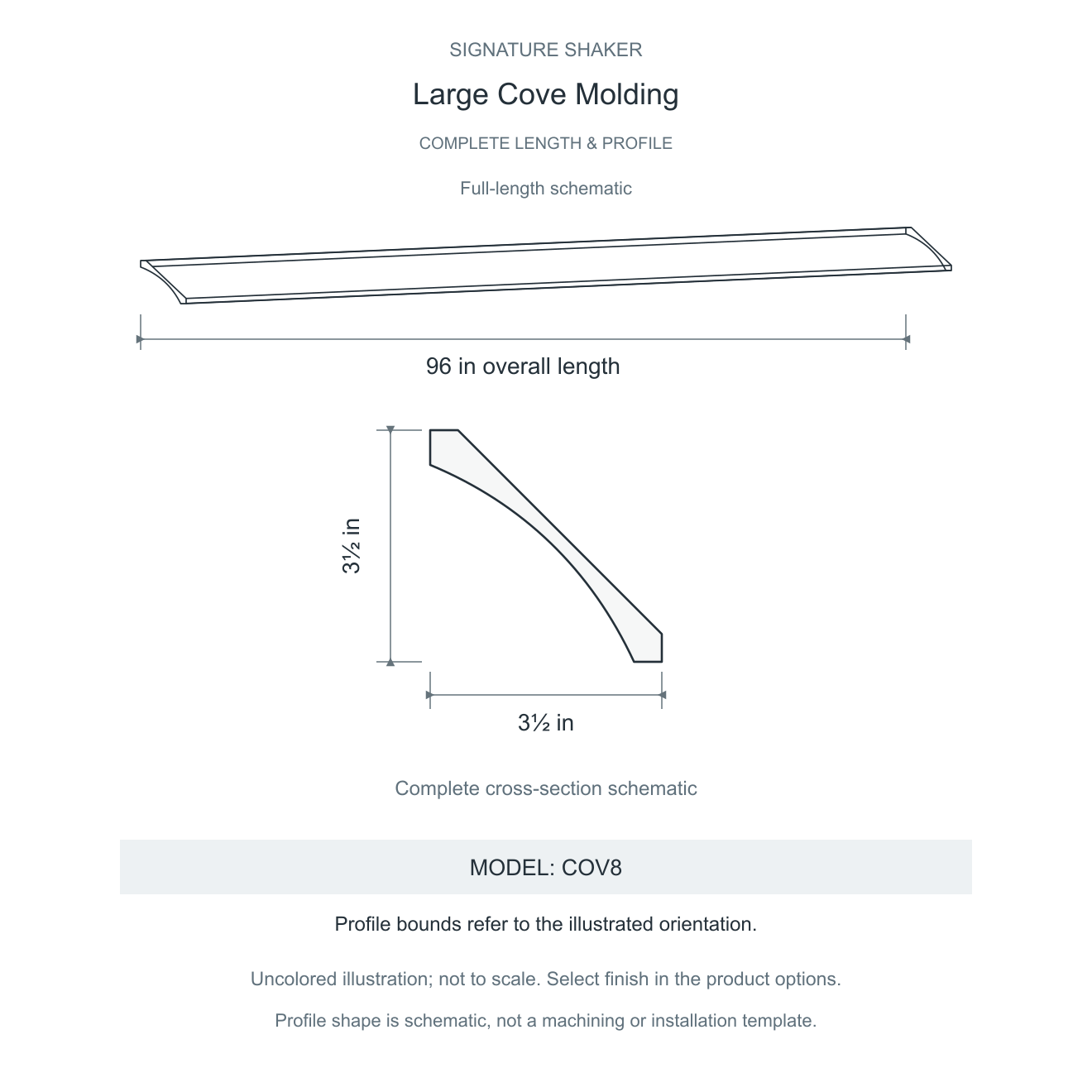 Signature Shaker Large Cove Molding