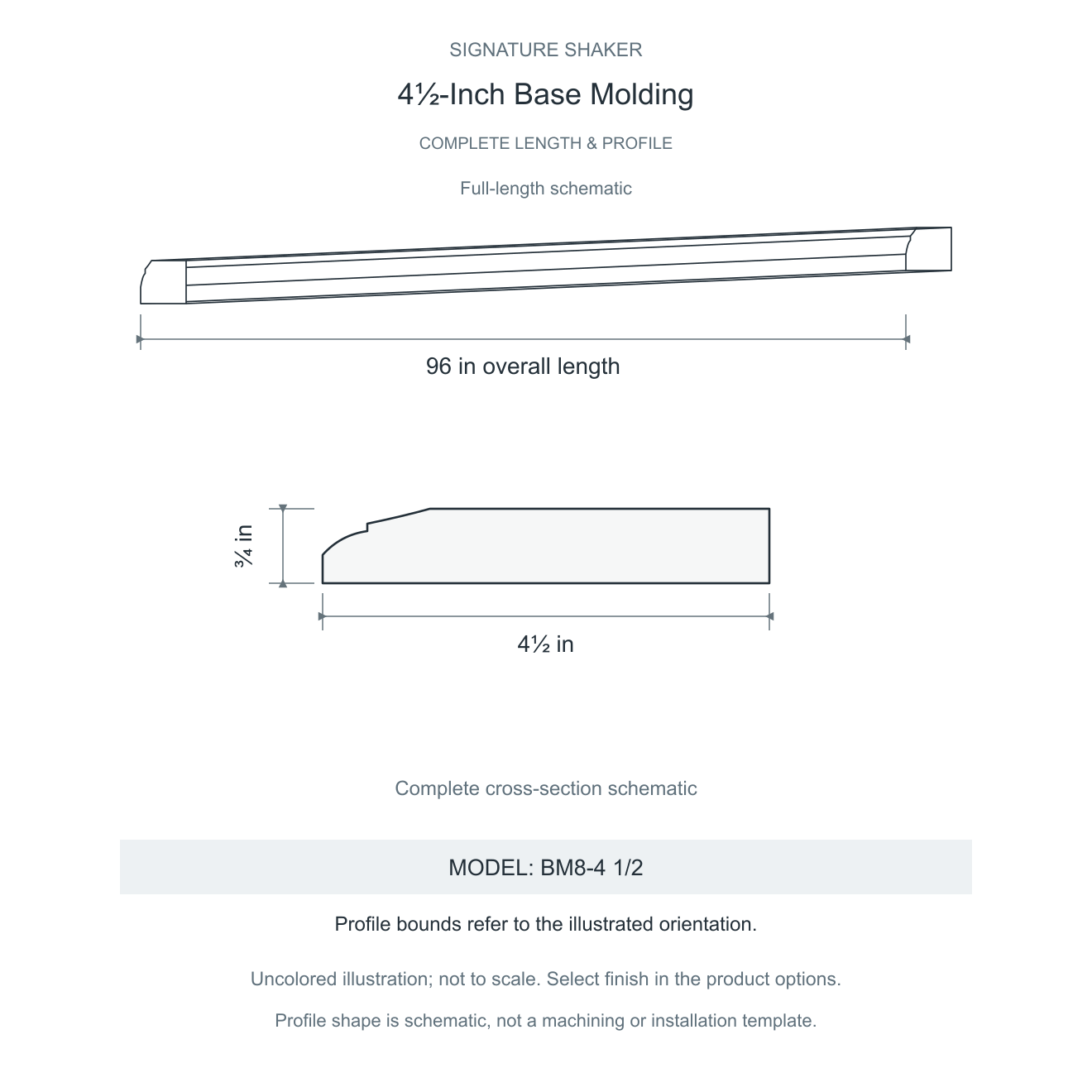 Signature Shaker 4½-Inch Base Molding