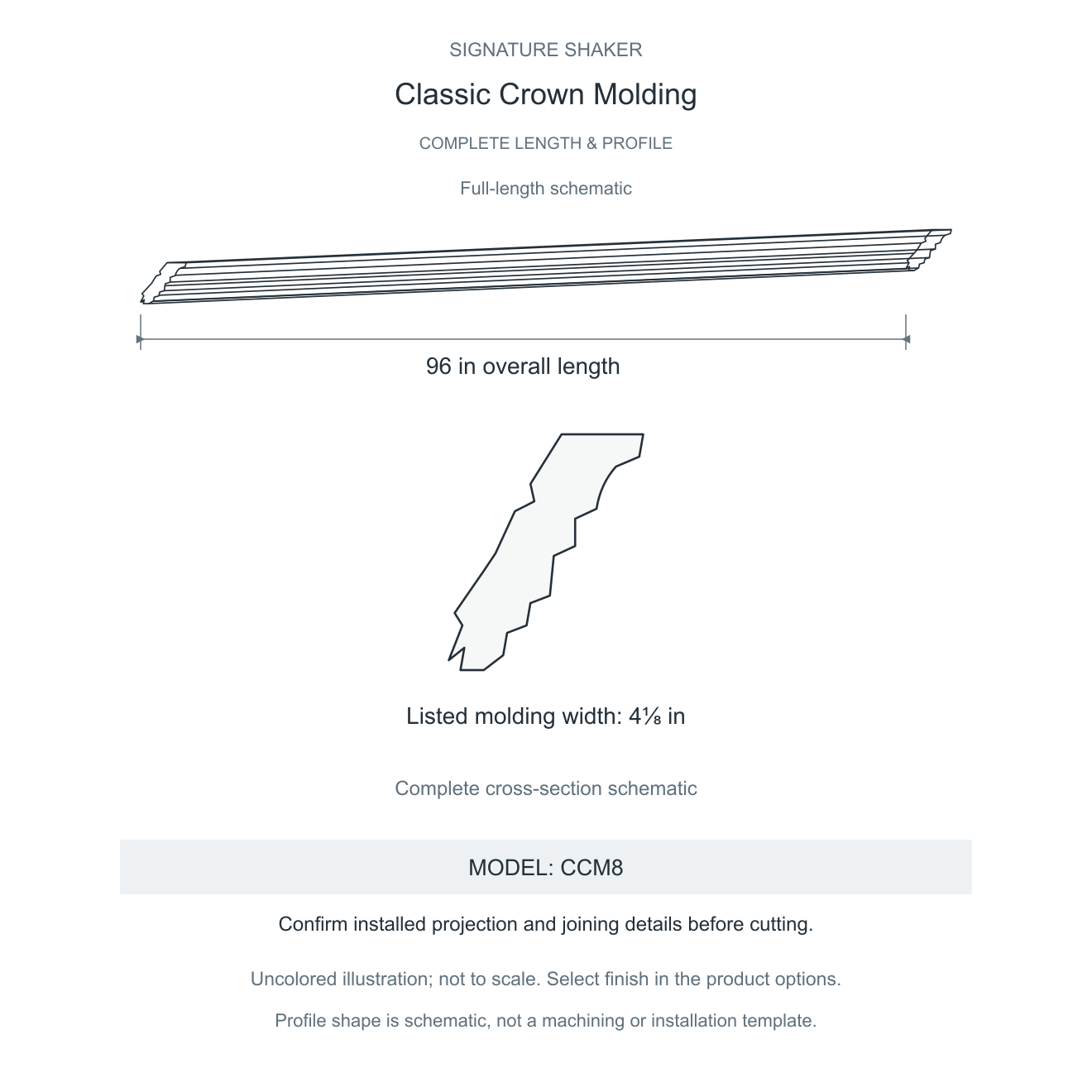 Signature Shaker Classic Crown Molding
