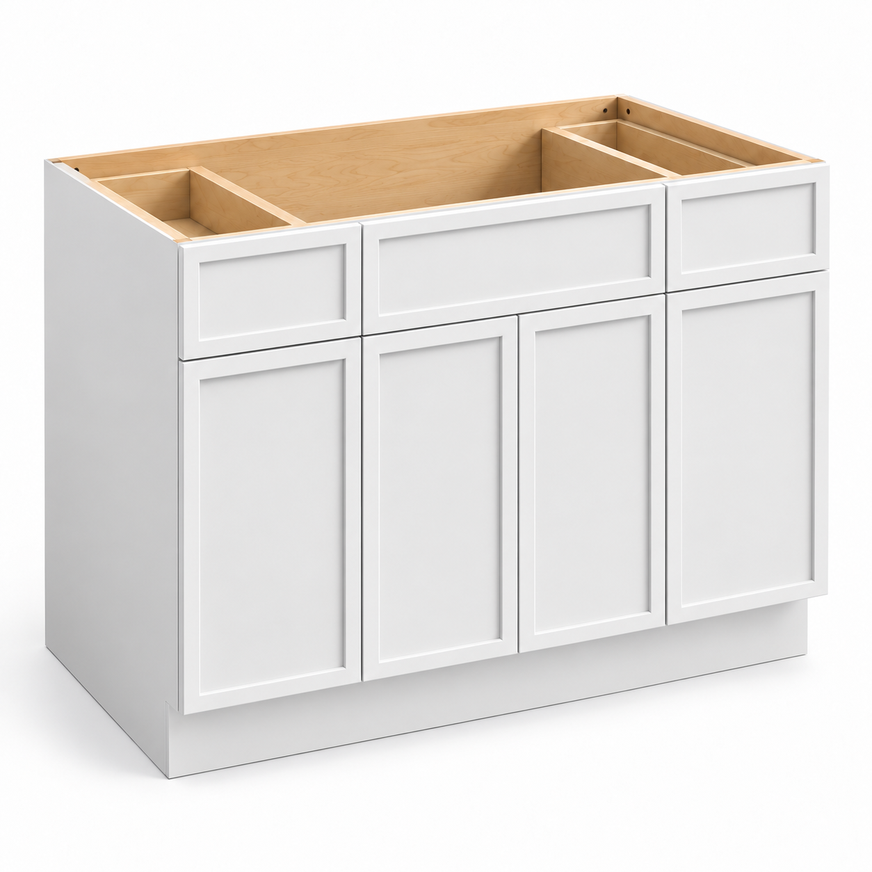 Slim Shaker 48-Inch Vanity with Four Doors and Two Drawers