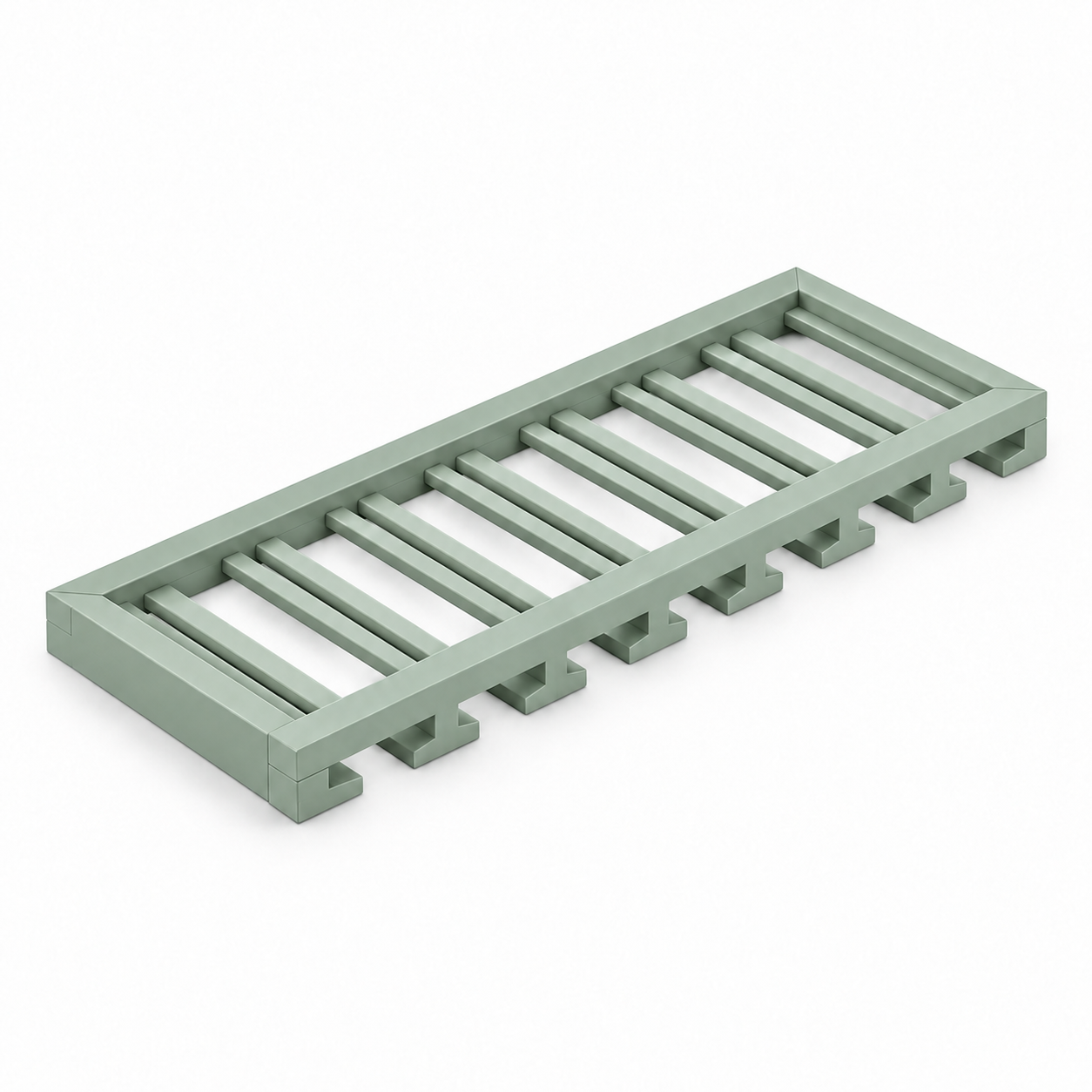 Signature Shaker Stemware Hangers — Jade Green; complete representative configuration