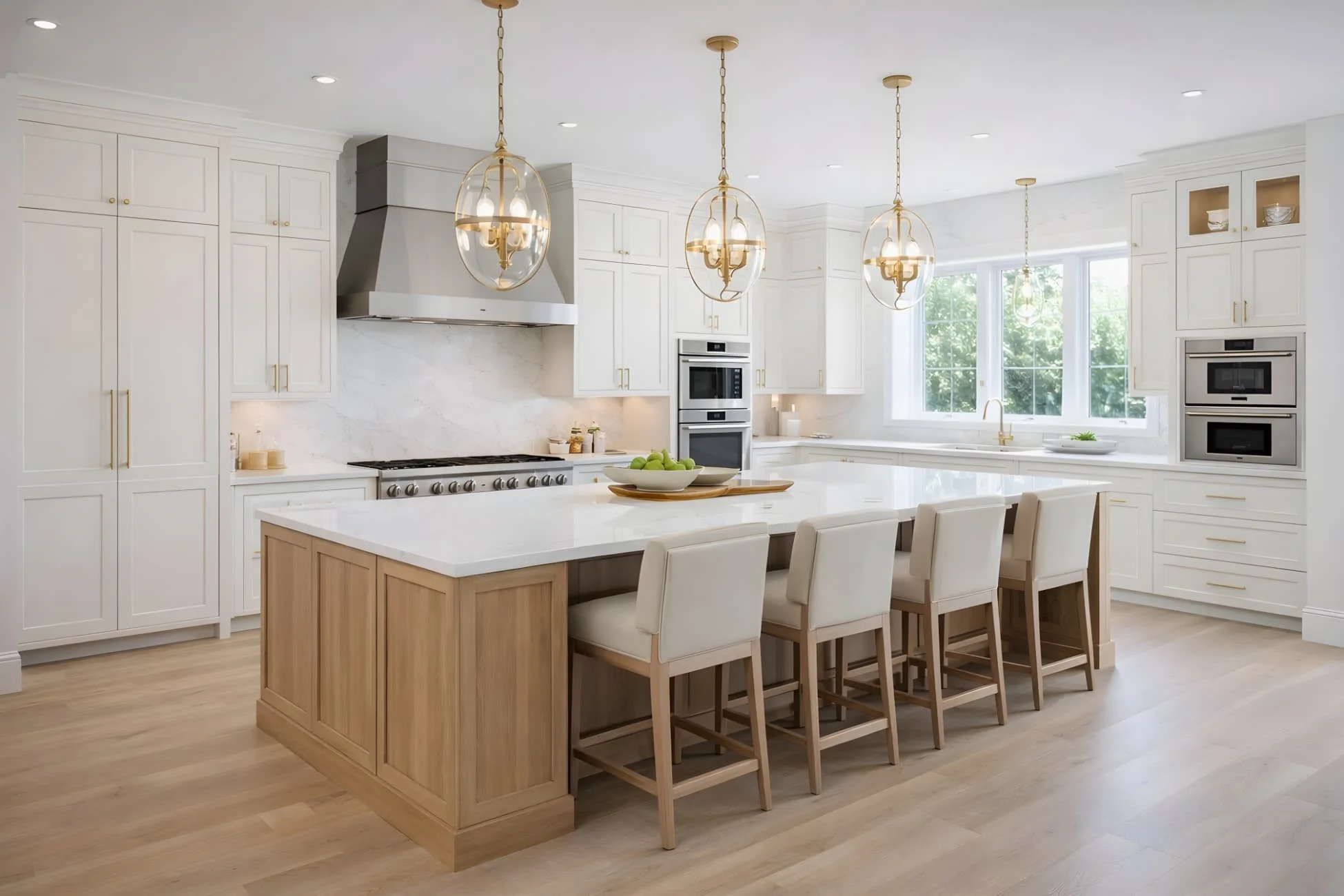 Luxury kitchen cabinets in Florida with real-wood cabinetry, soft-close drawers, and modern high-end finishes