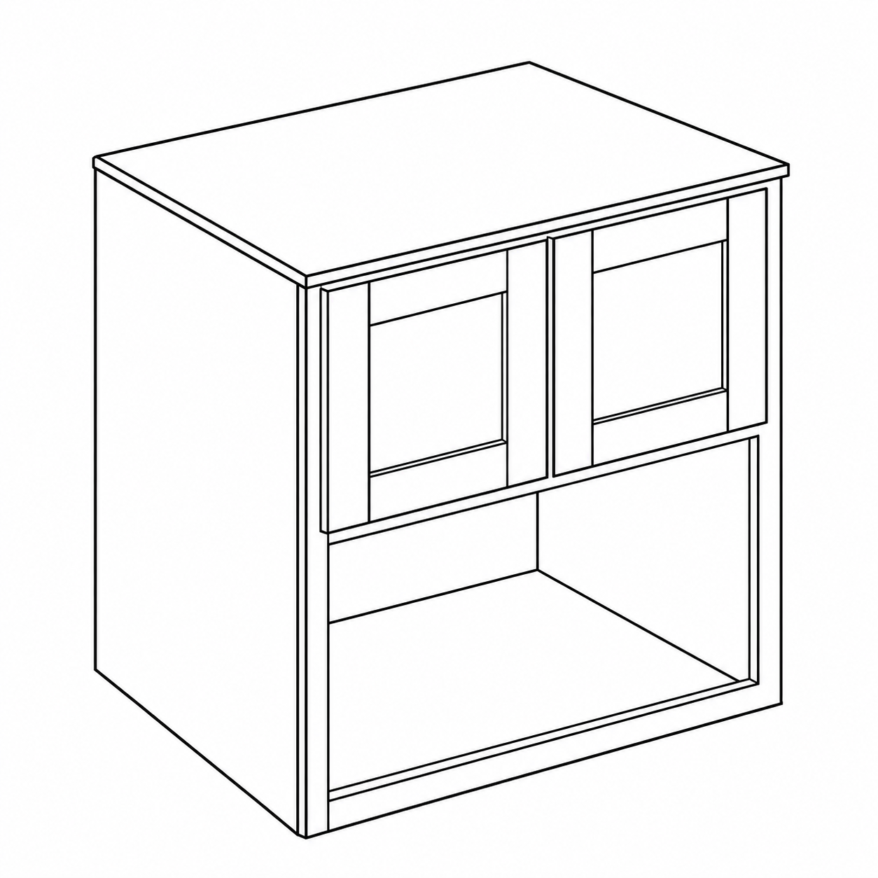 Signature Shaker Microwave Wall Cabinet, 24-Inch Depth