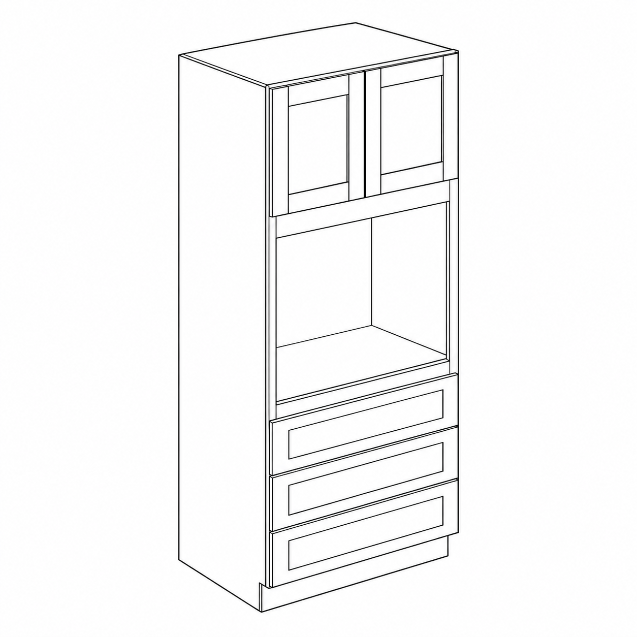Signature Shaker 33-Inch-Wide Single Oven Cabinet, 24-Inch Depth