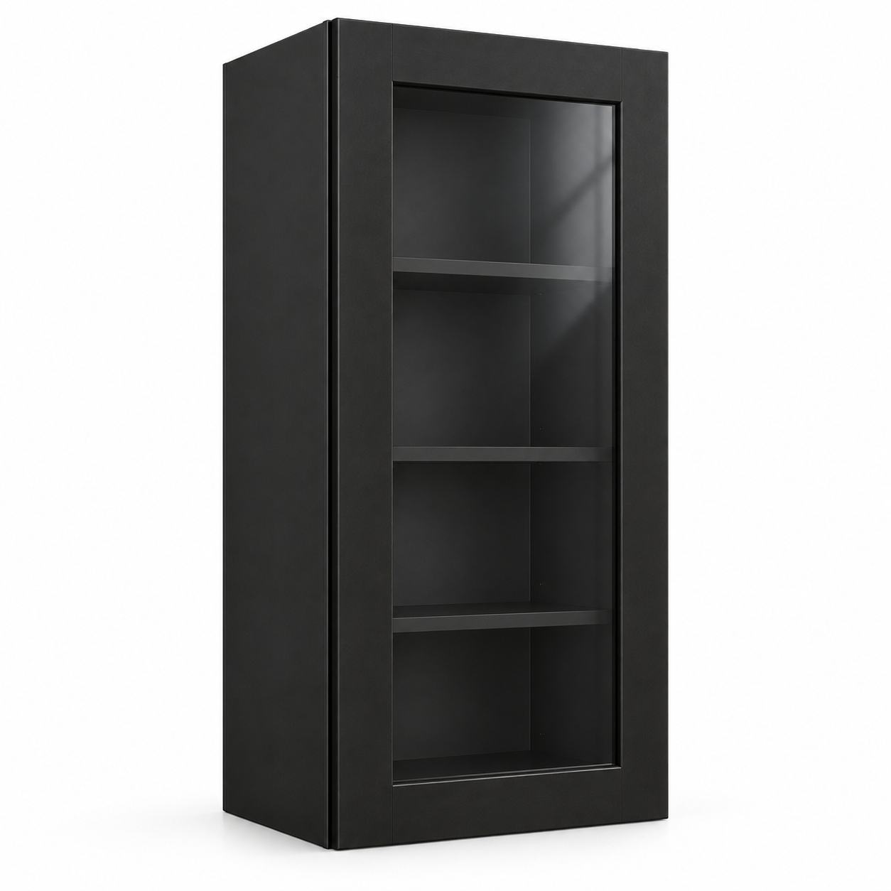 Signature Shaker 42-Inch-Tall Single Glass Door Wall Cabinet