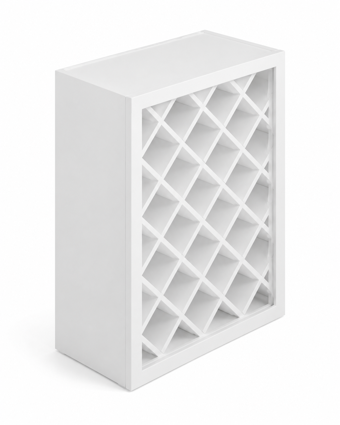 24" H Wall Wine Rack With Lattice Panels