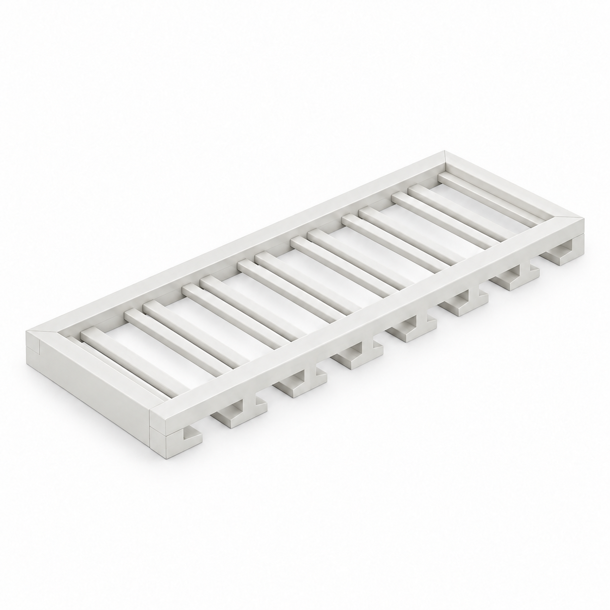 Signature Shaker Stemware Hangers — Origami White; complete representative configuration