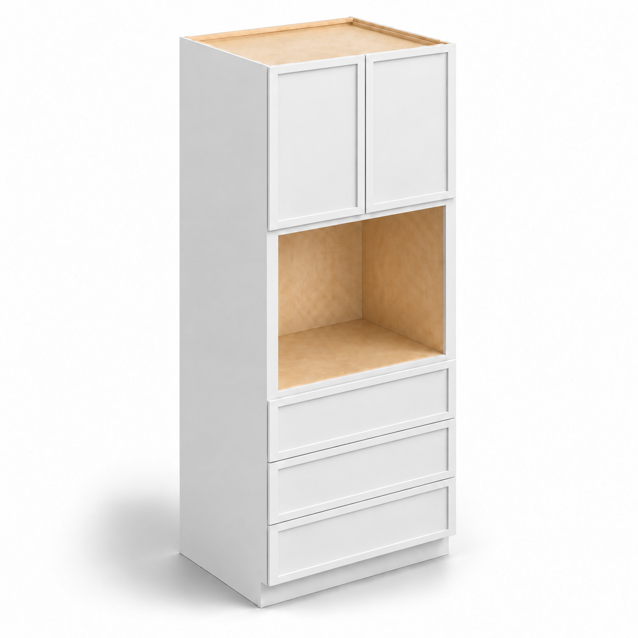 Slim Shaker Single Oven Cabinet with Three Drawers