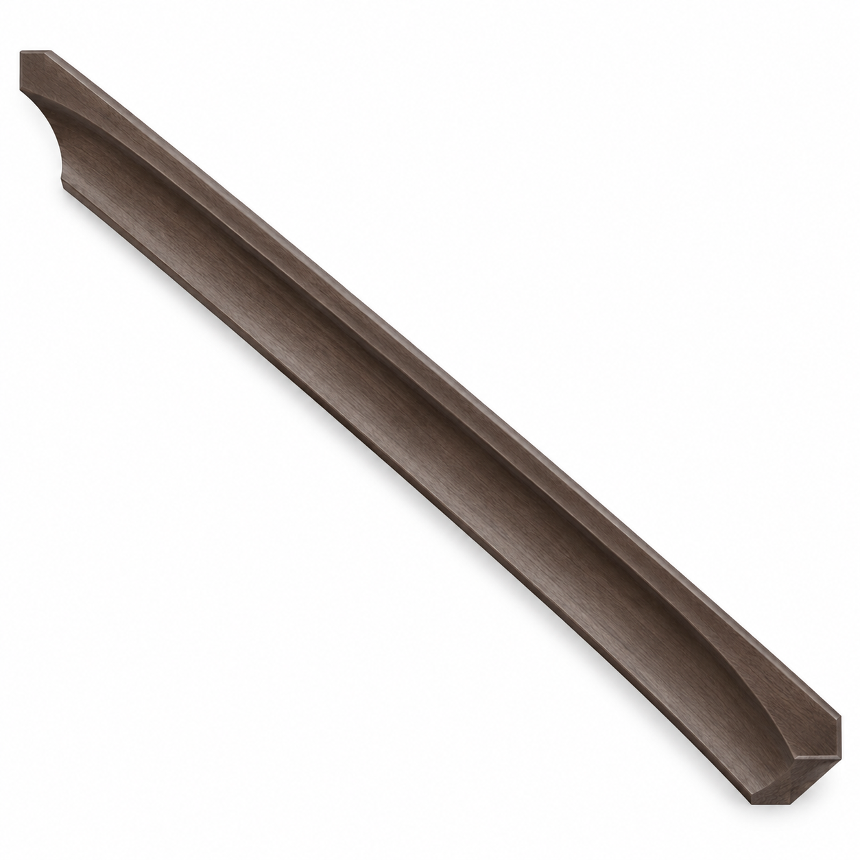 MDI Inset Cove Crown Molding in Truffle Brown; complete actual item