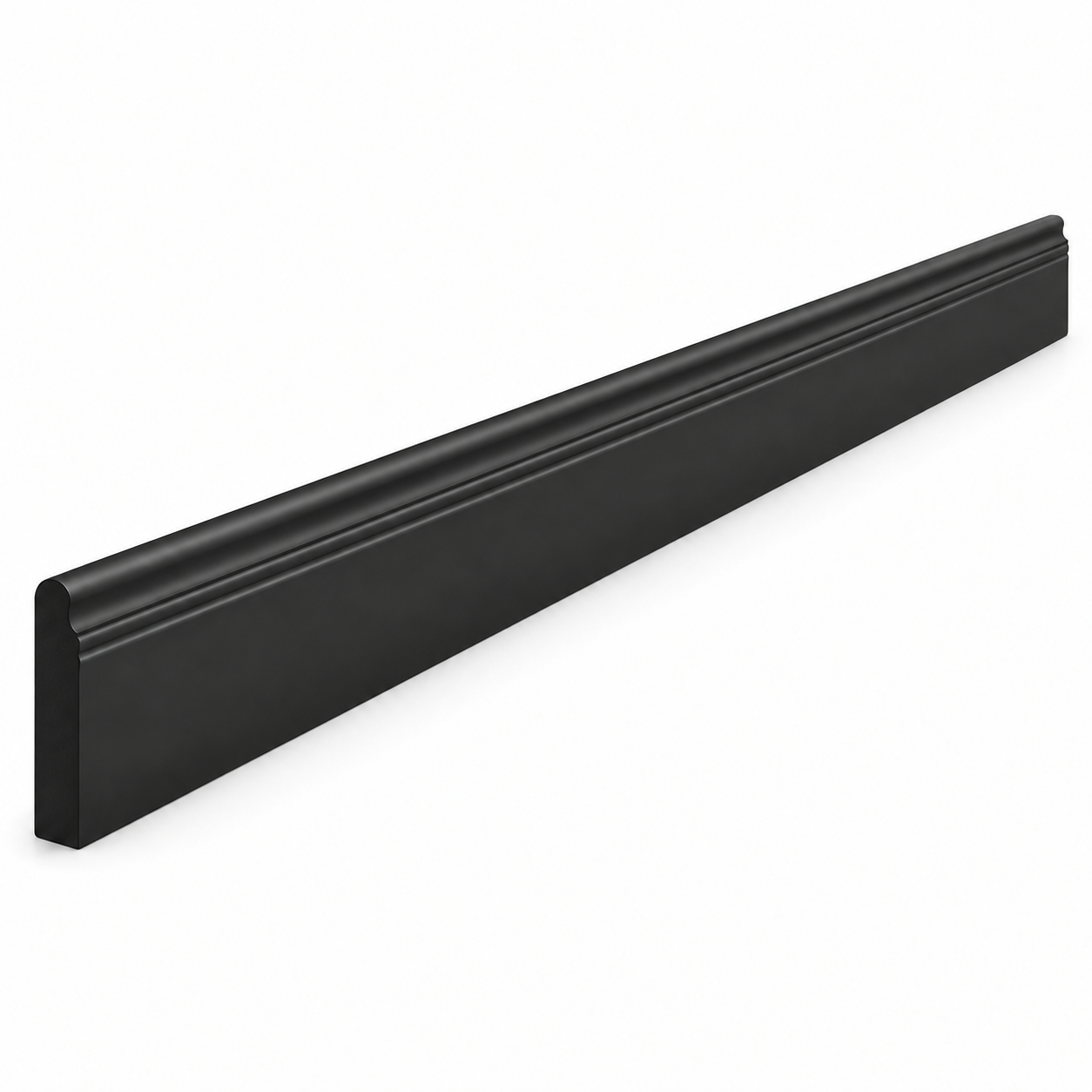 Slim Shaker Charcoal Black Furniture Base Molding – 6 Inches