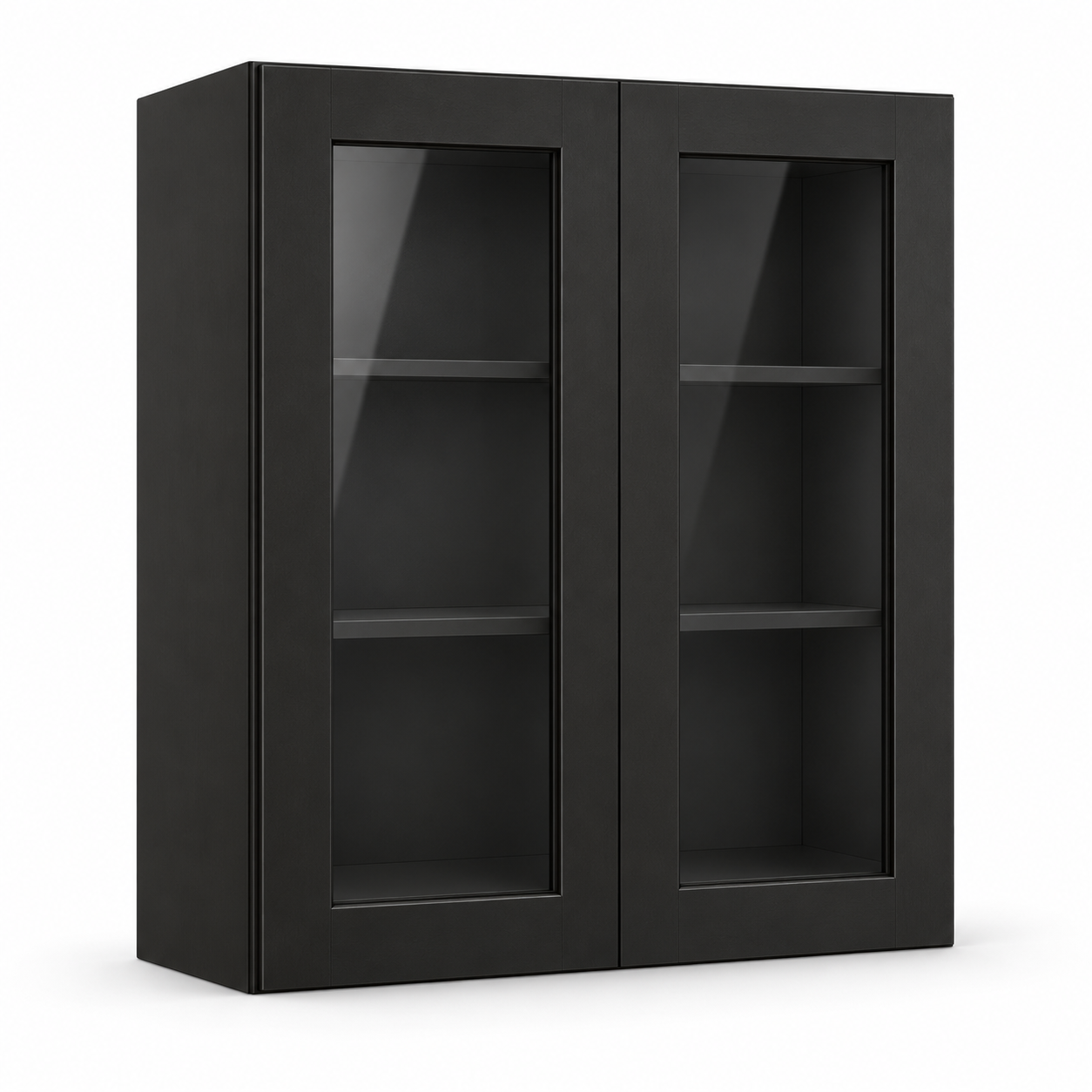 Signature Shaker 30-Inch-Tall Double Glass Door Wall Cabinet