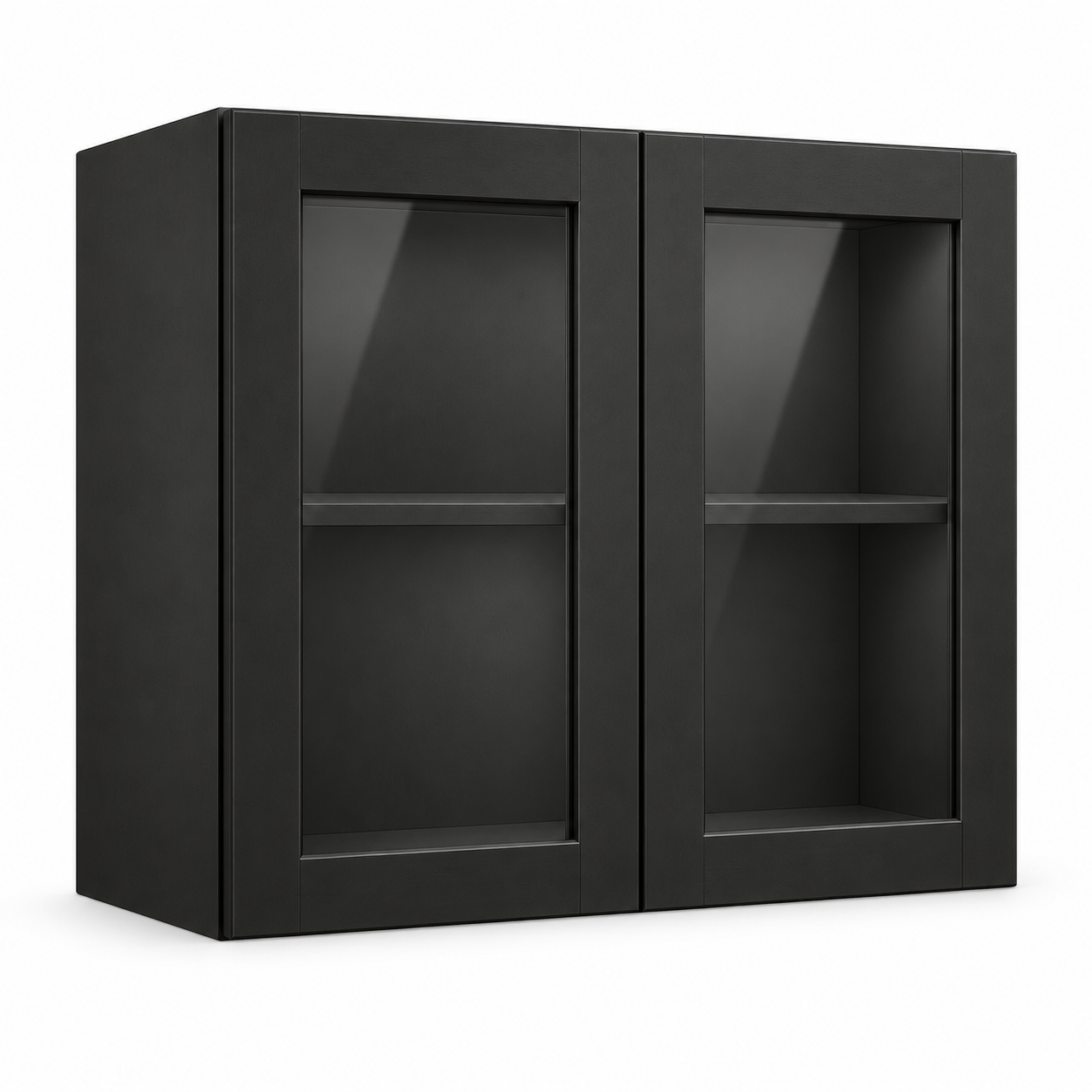 Signature Shaker 24-Inch-Tall Double Glass Door Wall Cabinet